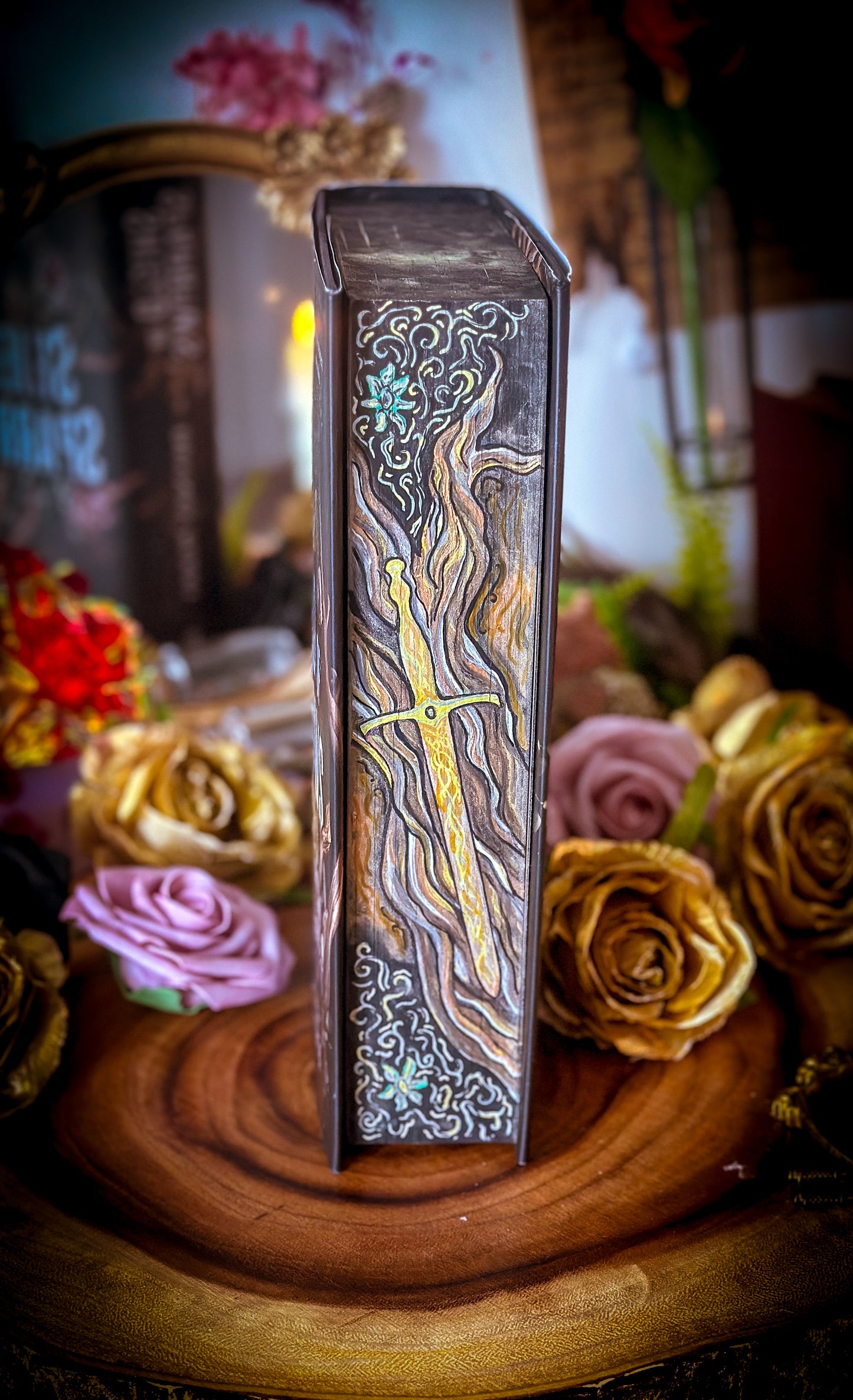 Shield of Sparrows HAND PAINTED Book Edges | Novel by Devney Perry | Romantsy Special Edition Book