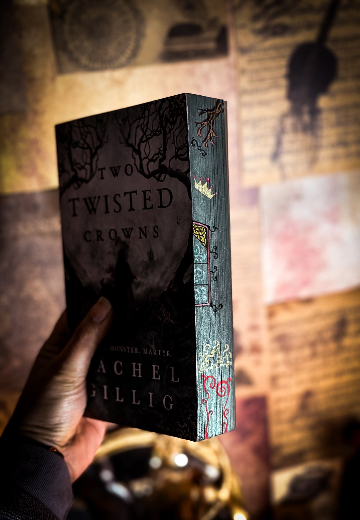 One Dark Window & Two Twisted Crowns Painted Edges