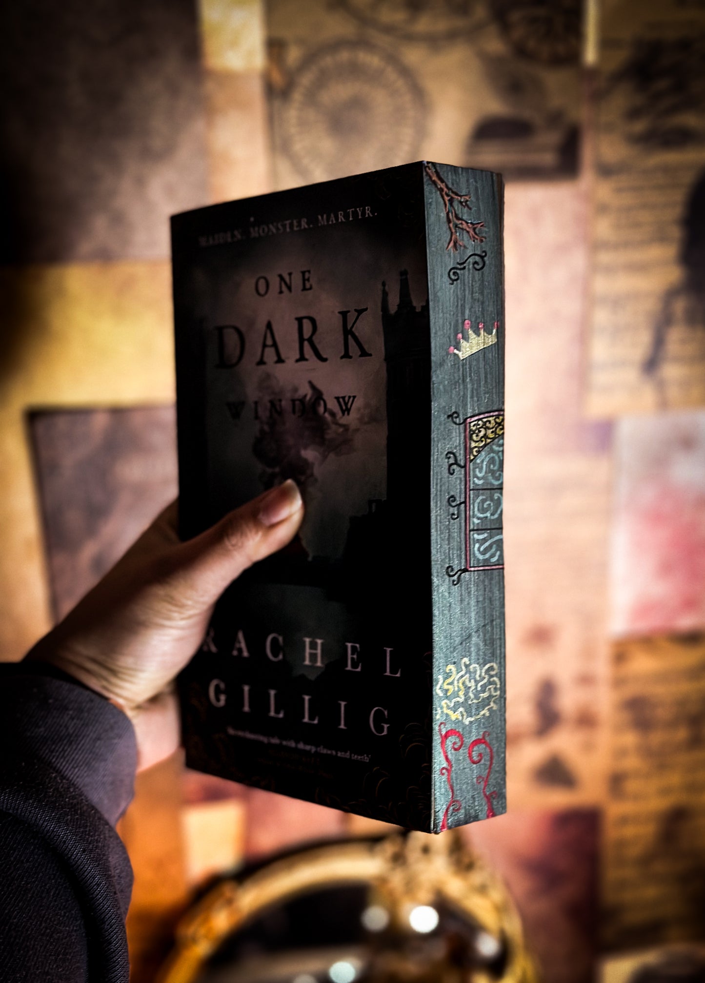 One Dark Window & Two Twisted Crowns Painted Edges