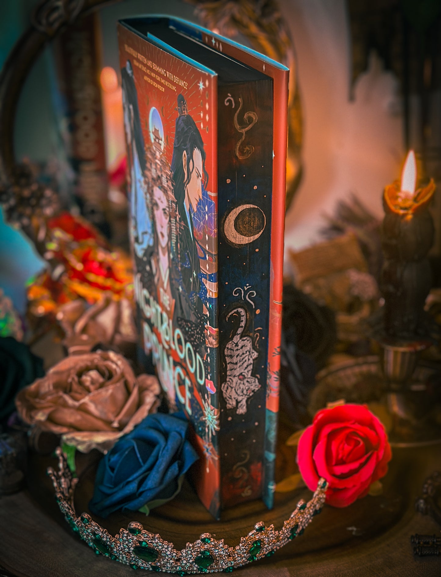 The Nightblood Prince hand-painted book edges - book by Molly X. Chang- SPECIAL EDITION BOOK