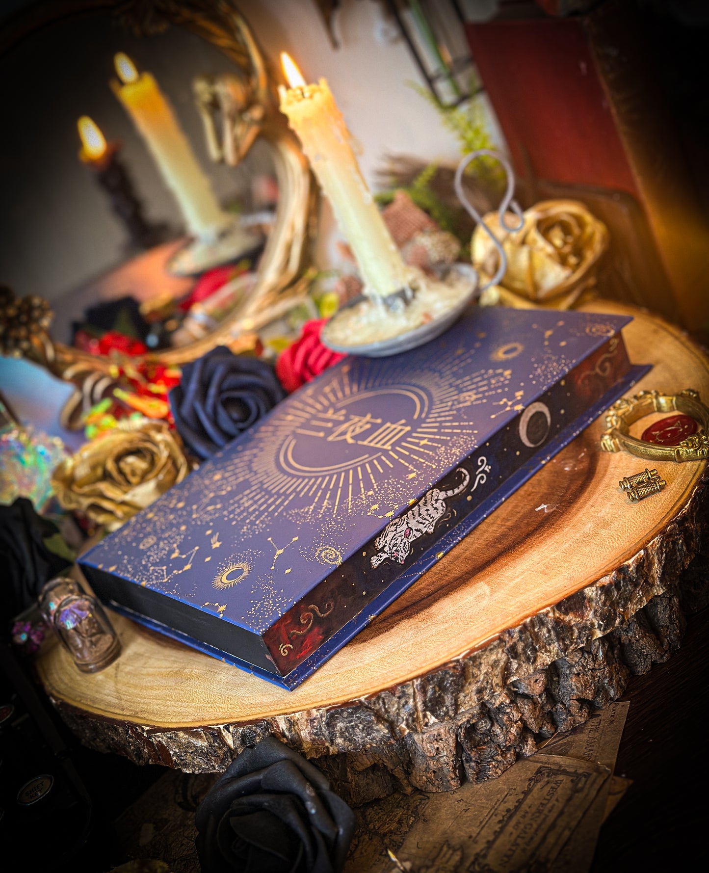 The Nightblood Prince hand-painted book edges - book by Molly X. Chang- SPECIAL EDITION BOOK