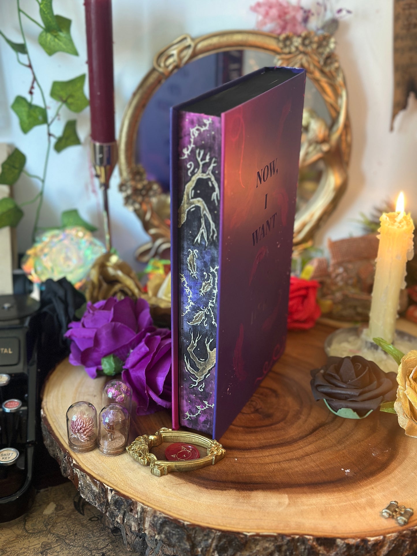 A Treachery of Swans hand-painted book edges - book by A.B. Poranek- SPECIAL EDITION BOOK