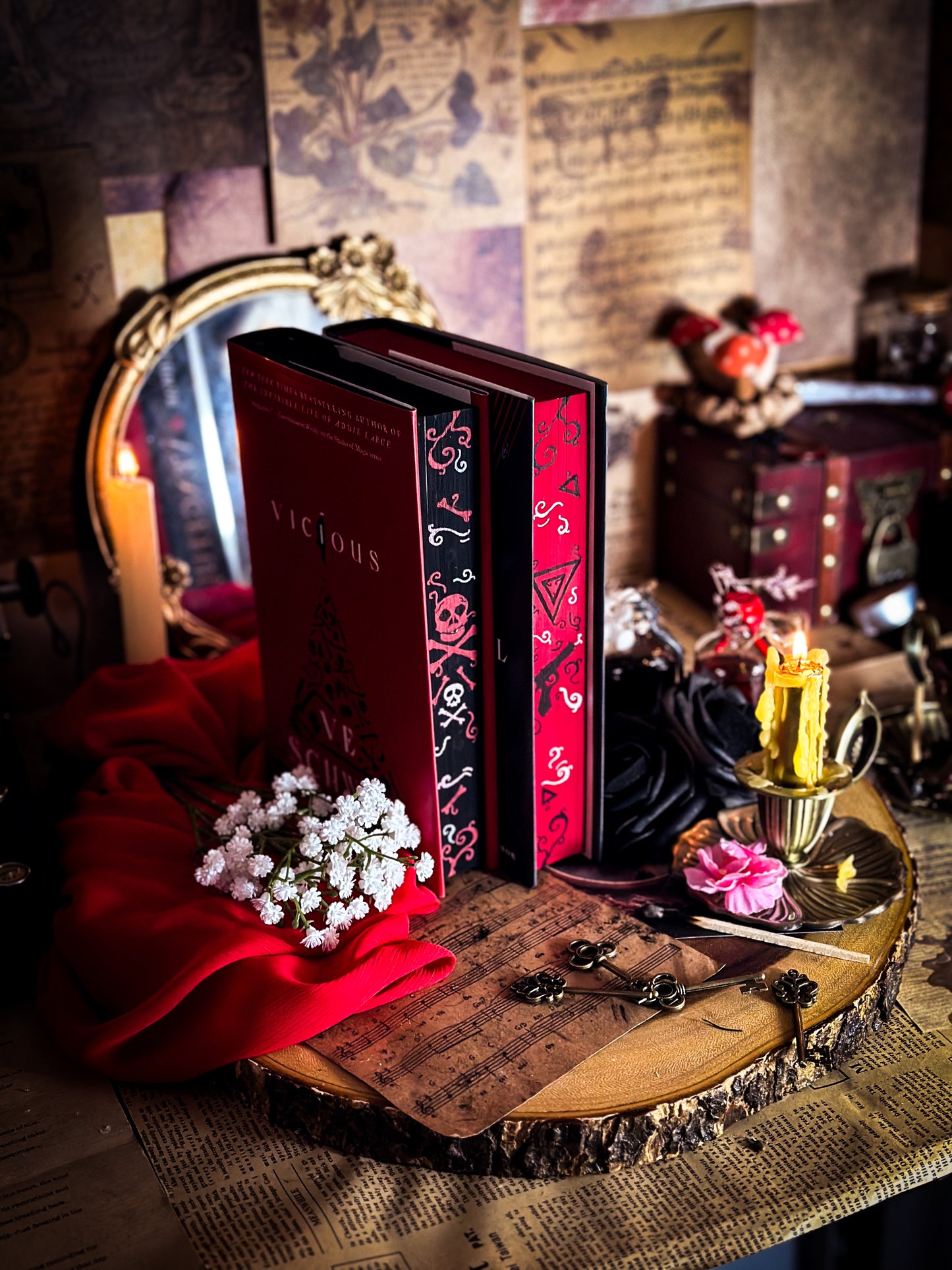 Viscous + Vengeful (Villains Series) HANDPAINTED BOOK EDGES