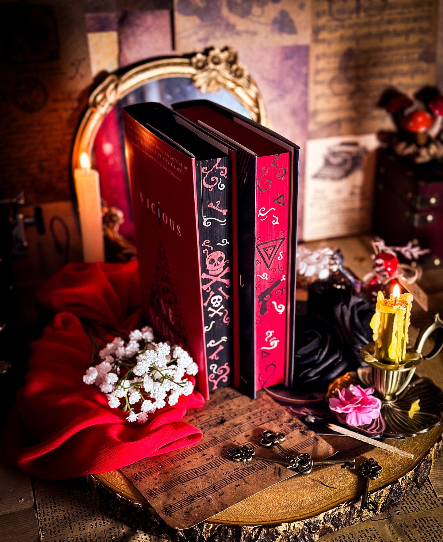 Viscous + Vengeful (Villains Series) HANDPAINTED BOOK EDGES