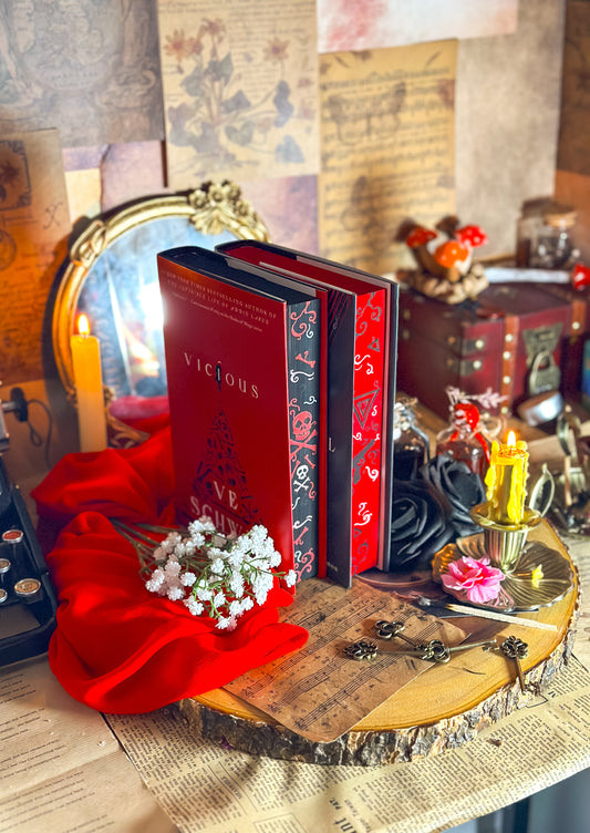 Viscous + Vengeful (Villains Series) HANDPAINTED BOOK EDGES