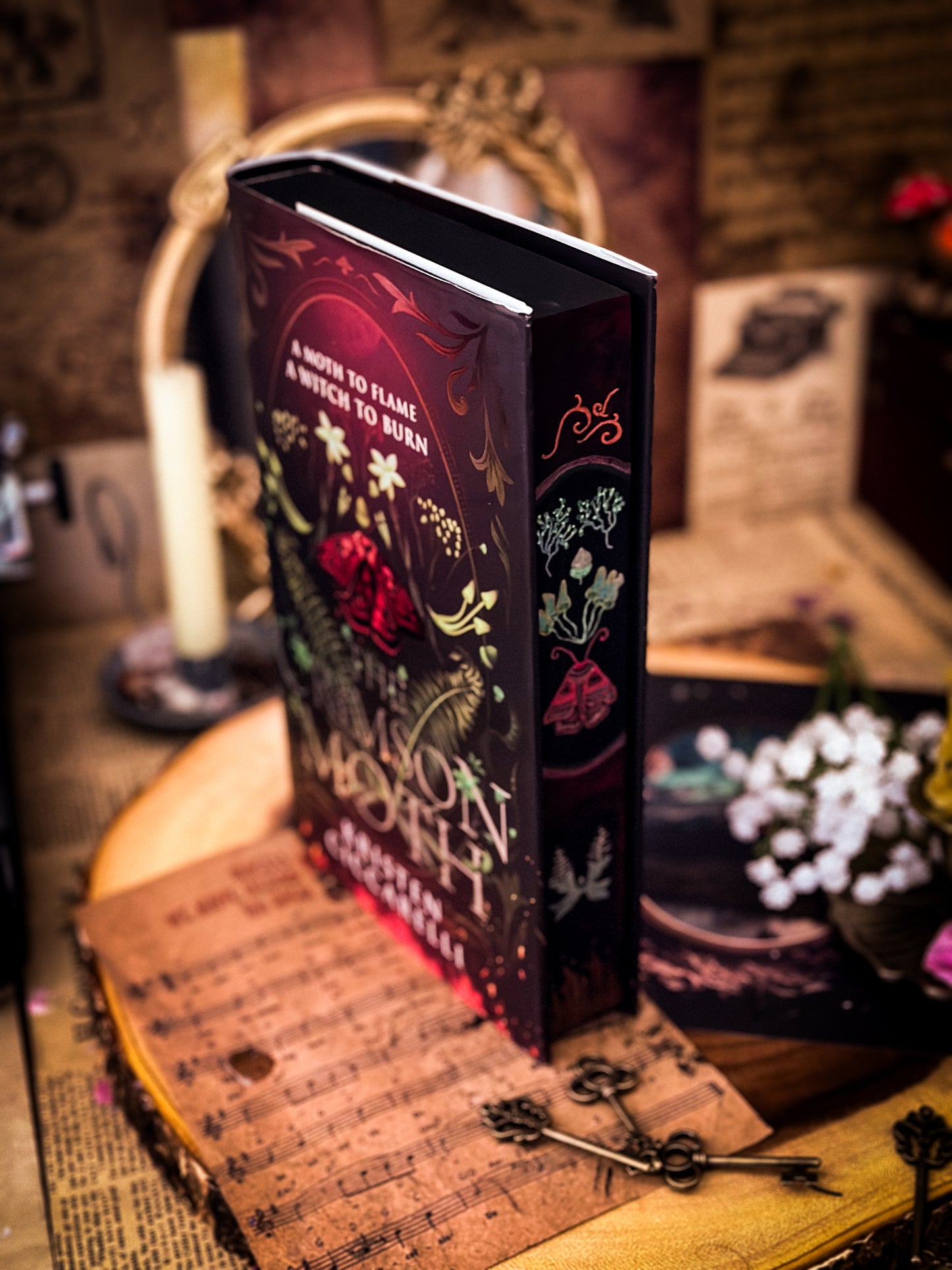 THE CRIMSON MOTH Hand-Painted Book Edges