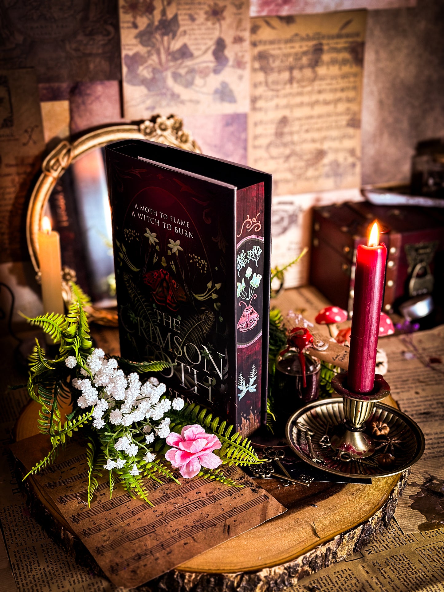 THE CRIMSON MOTH Hand-Painted Book Edges