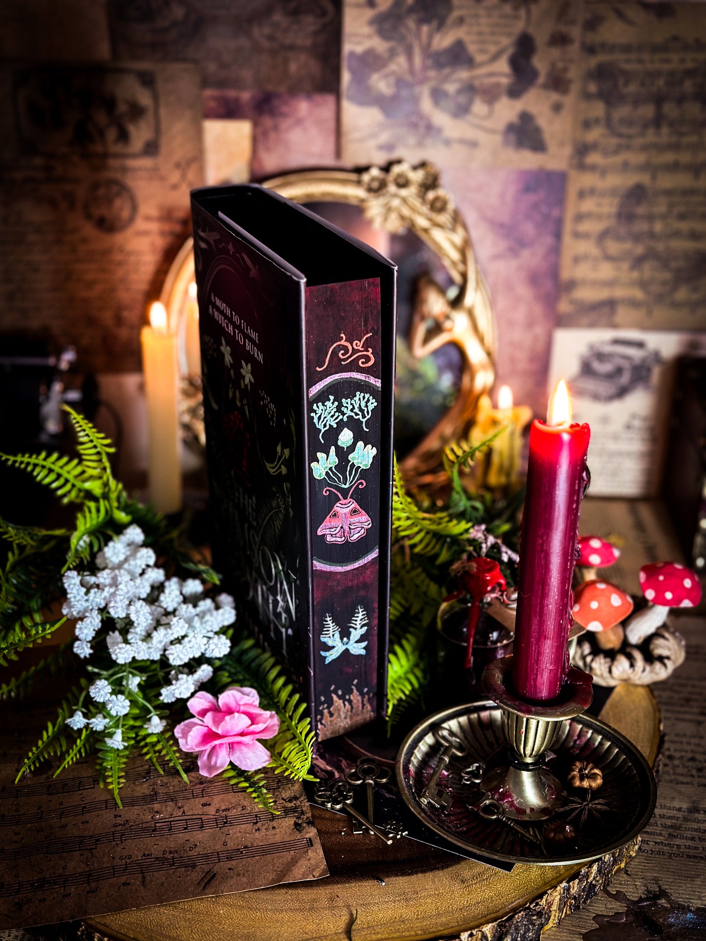 THE CRIMSON MOTH Hand-Painted Book Edges