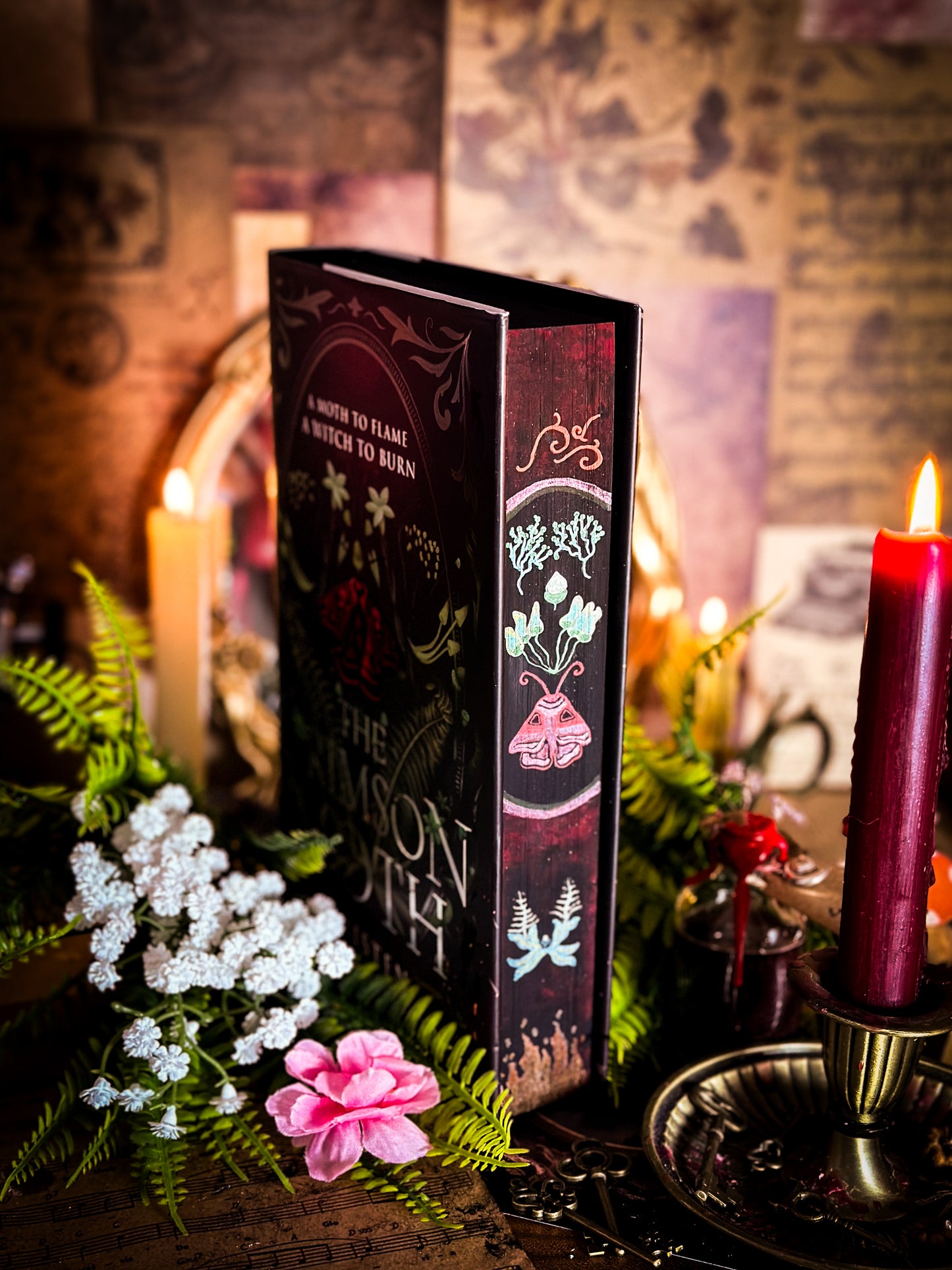 THE CRIMSON MOTH Hand-Painted Book Edges
