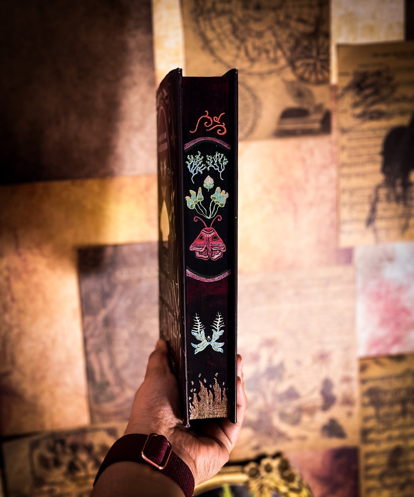 THE CRIMSON MOTH Hand-Painted Book Edges