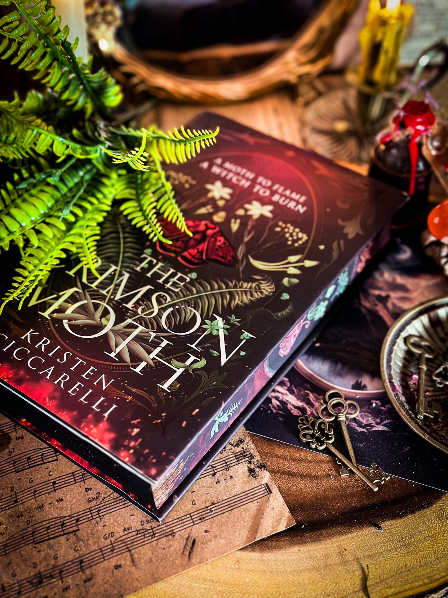 THE CRIMSON MOTH Hand-Painted Book Edges