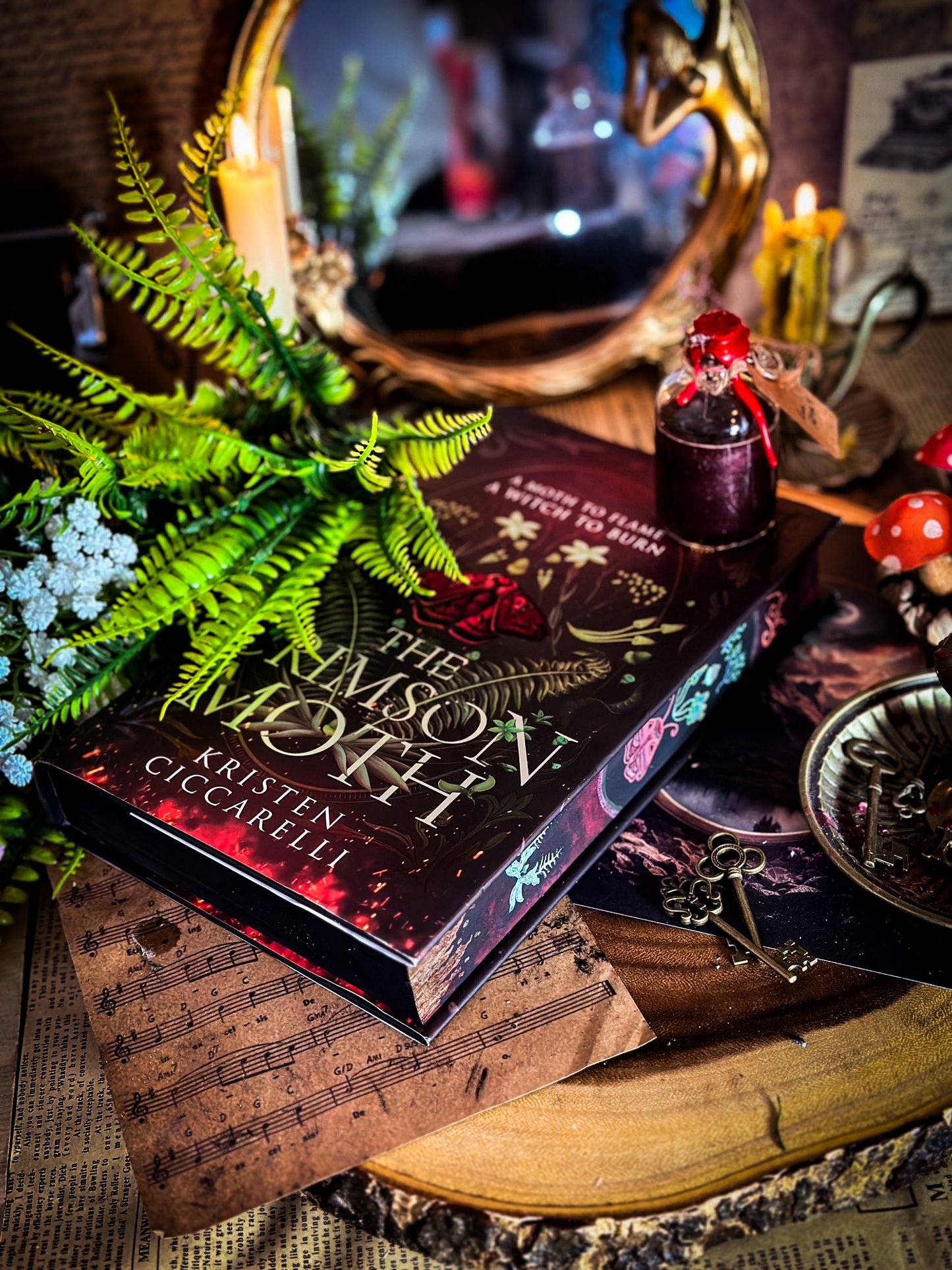 THE CRIMSON MOTH Hand-Painted Book Edges