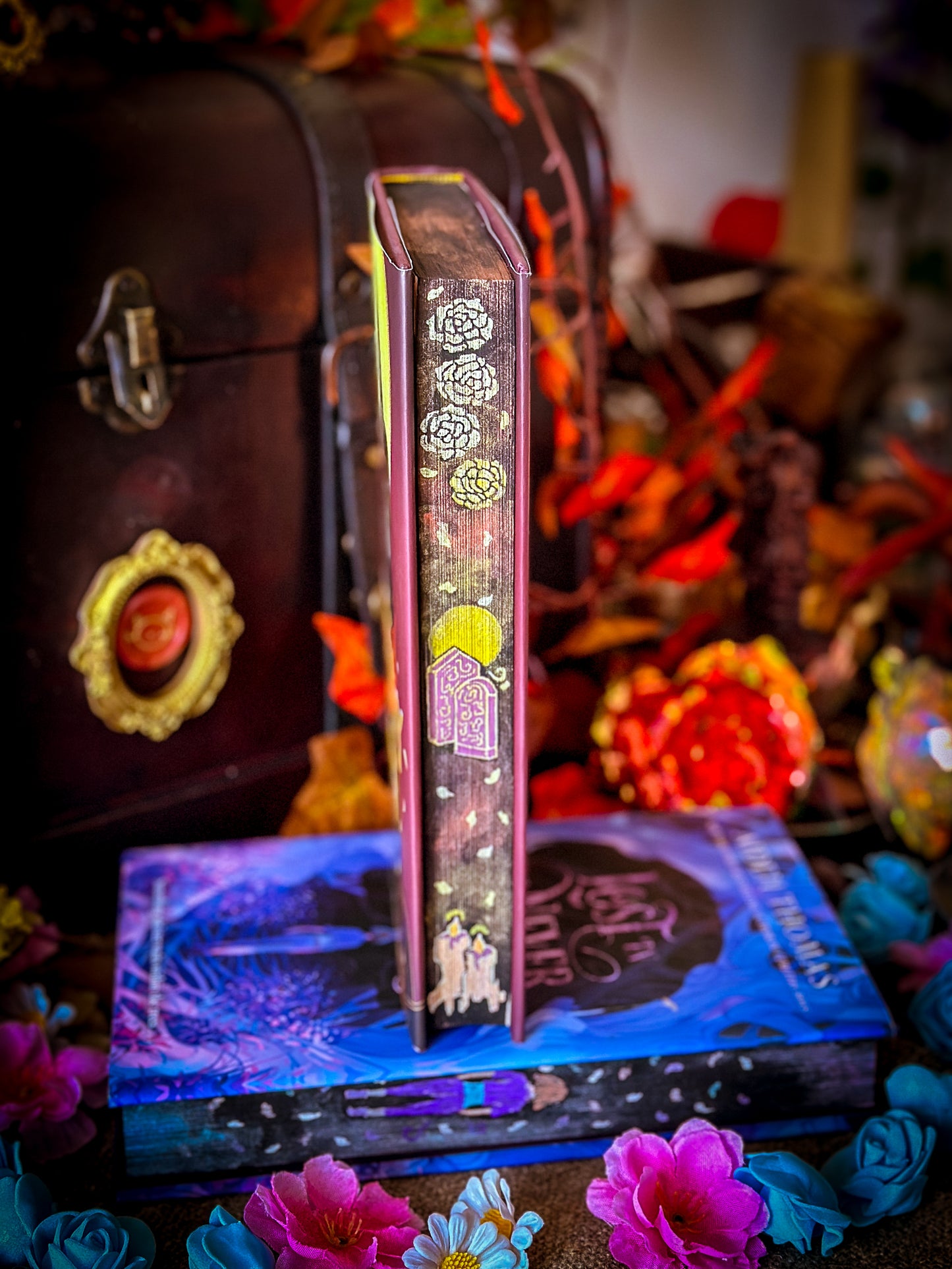 TRANS RIGHTS BOOKS: Cemetery Boys & Lost in Lost in the Never Woods HAND PAINTED BOOK EDGES - Books by Aiden Thomas
