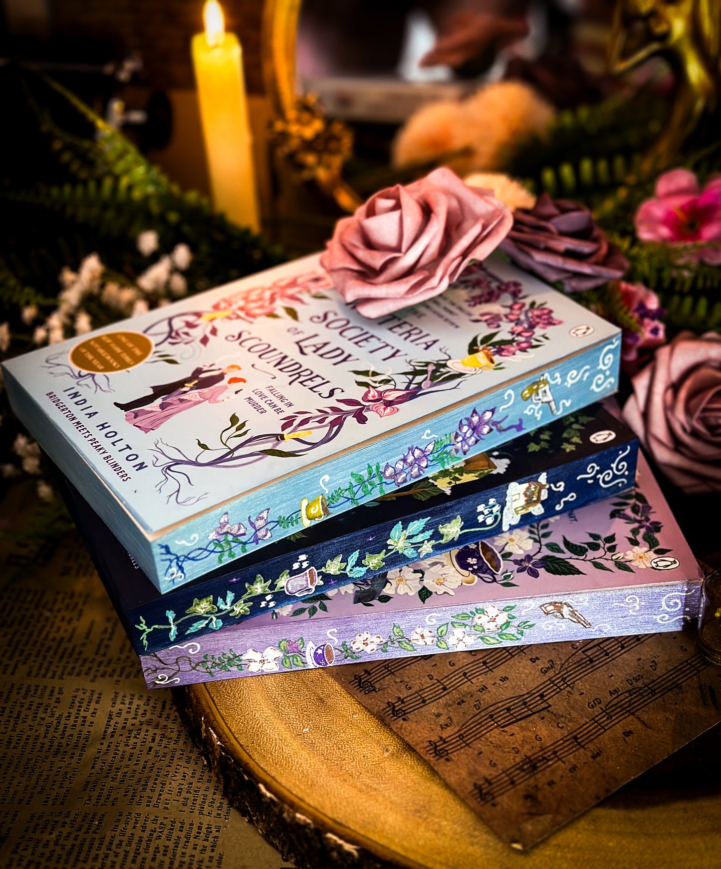 DANGEROUS DAMSELS Series Hand-Painted Edges
