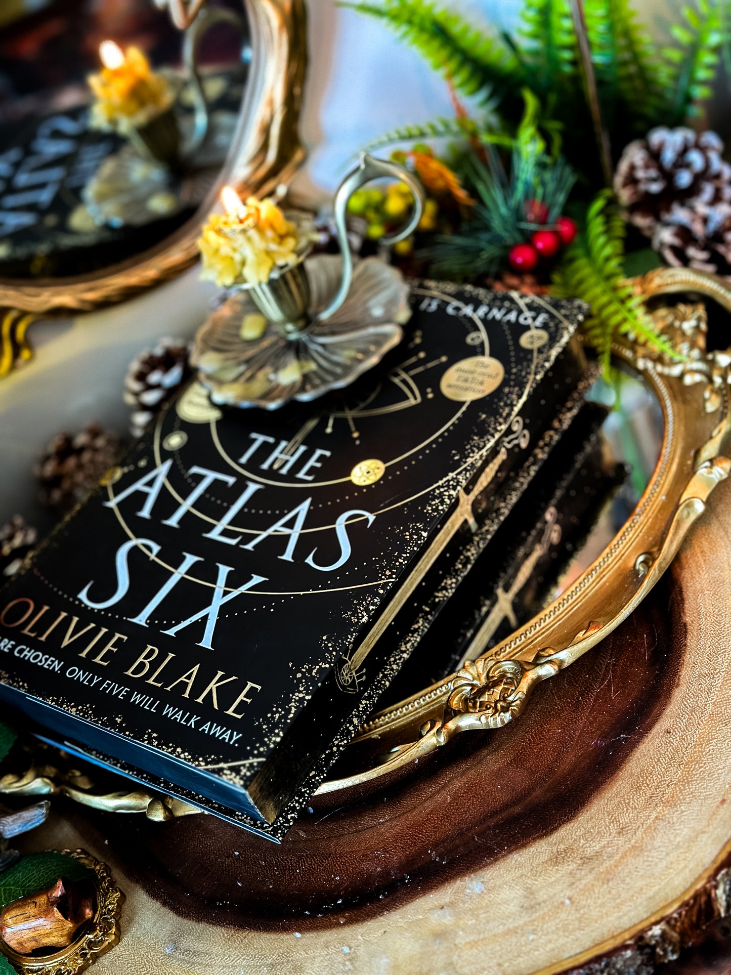 The Atlas Six hand-painted book edges - Olivie Blake Books - Special Edition