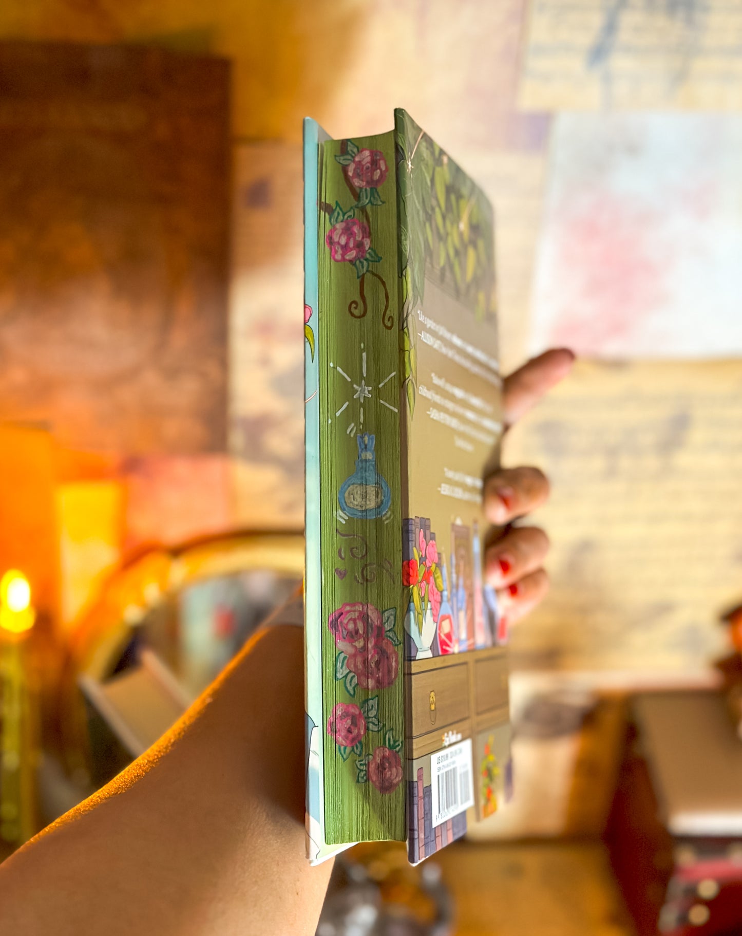 FLOWERHEART HANDPAINTED BOOK Edges