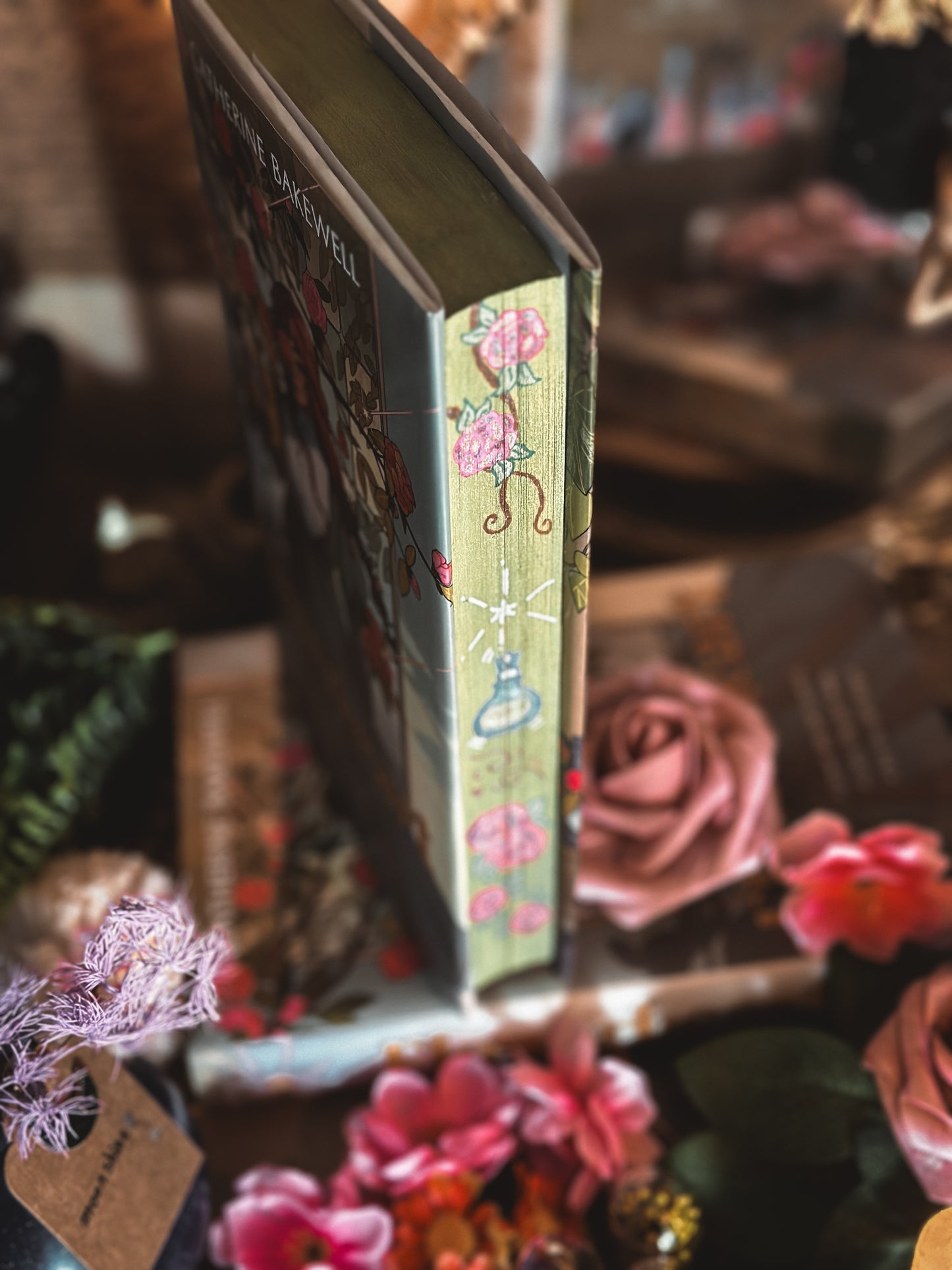 FLOWERHEART HANDPAINTED BOOK Edges