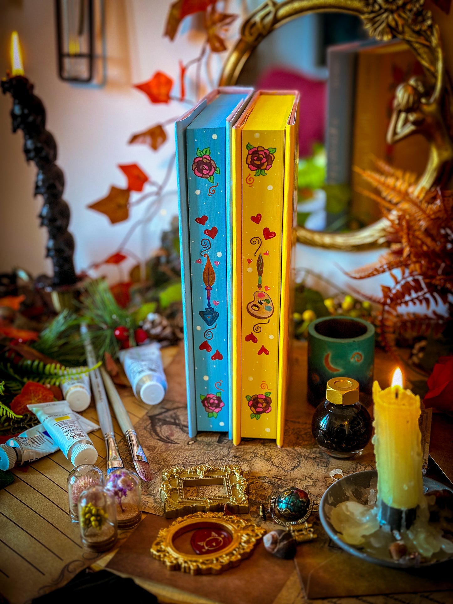 A Rivalry of Hearts & My Feral Romance HANDPAINTED BOOK EDGES - Special Edition Books