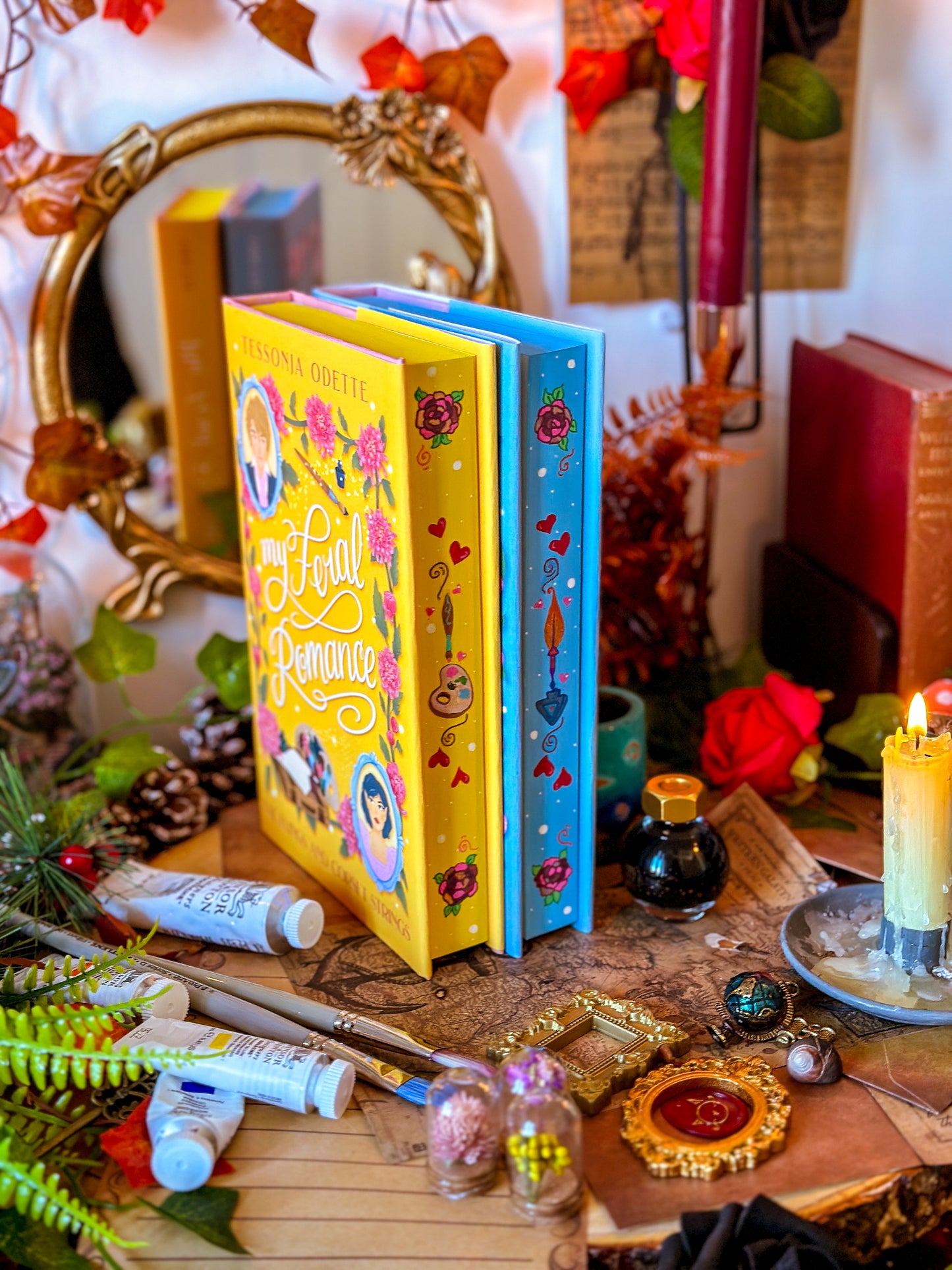 A Rivalry of Hearts & My Feral Romance HANDPAINTED BOOK EDGES - Special Edition Books
