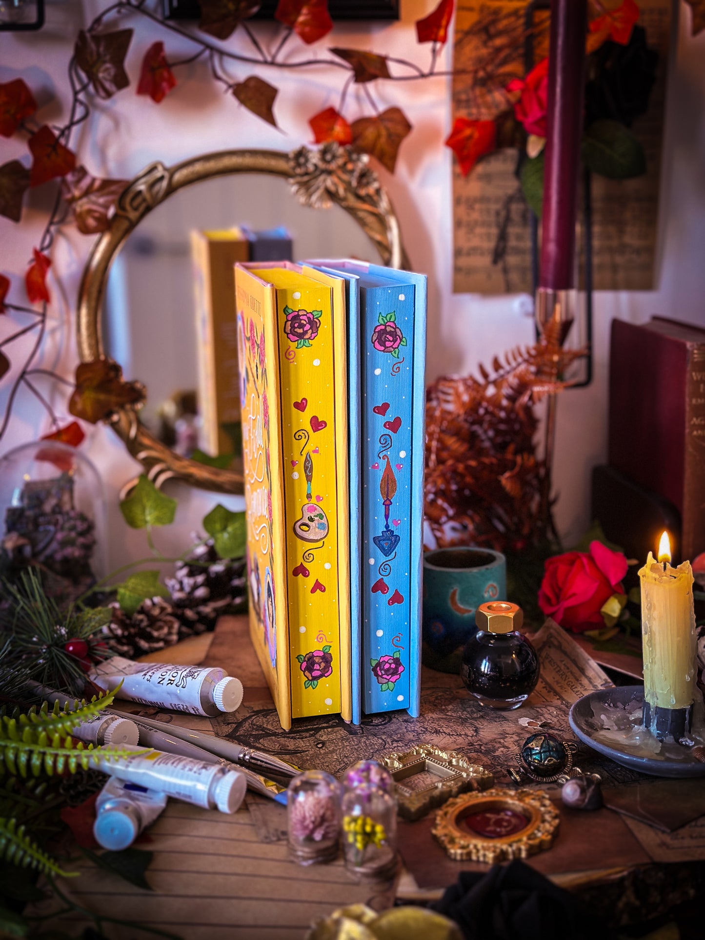 A Rivalry of Hearts & My Feral Romance HANDPAINTED BOOK EDGES - Special Edition Books