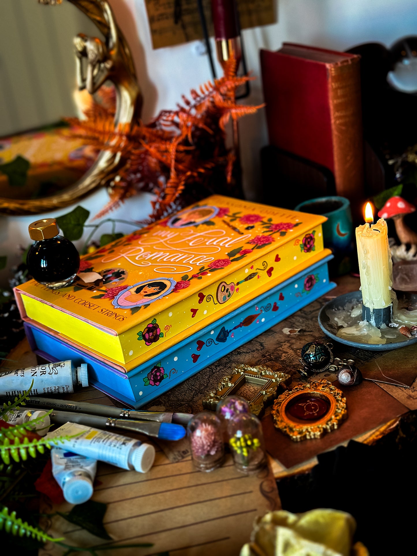 A Rivalry of Hearts & My Feral Romance HANDPAINTED BOOK EDGES - Special Edition Books
