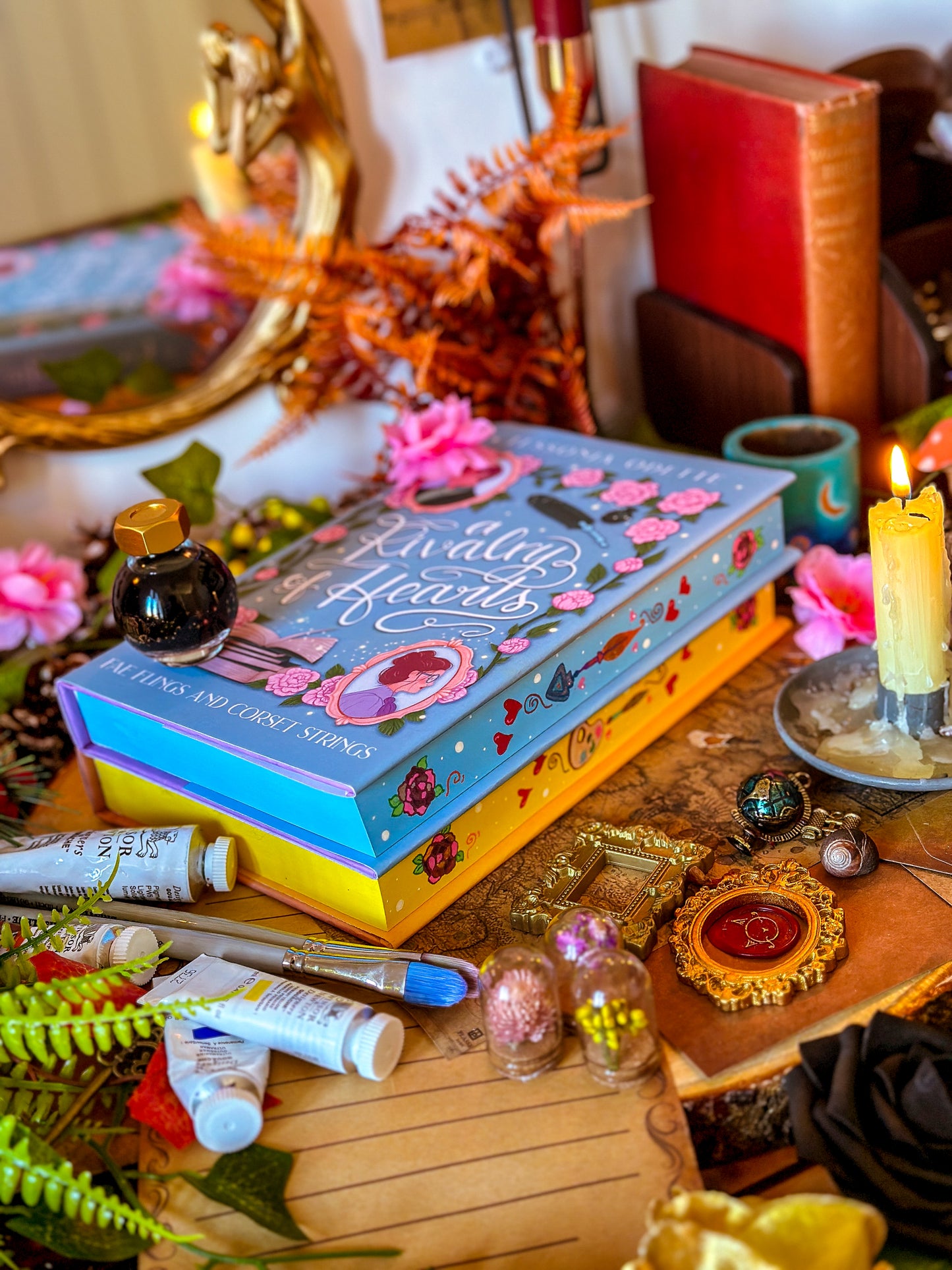 A Rivalry of Hearts & My Feral Romance HANDPAINTED BOOK EDGES - Special Edition Books