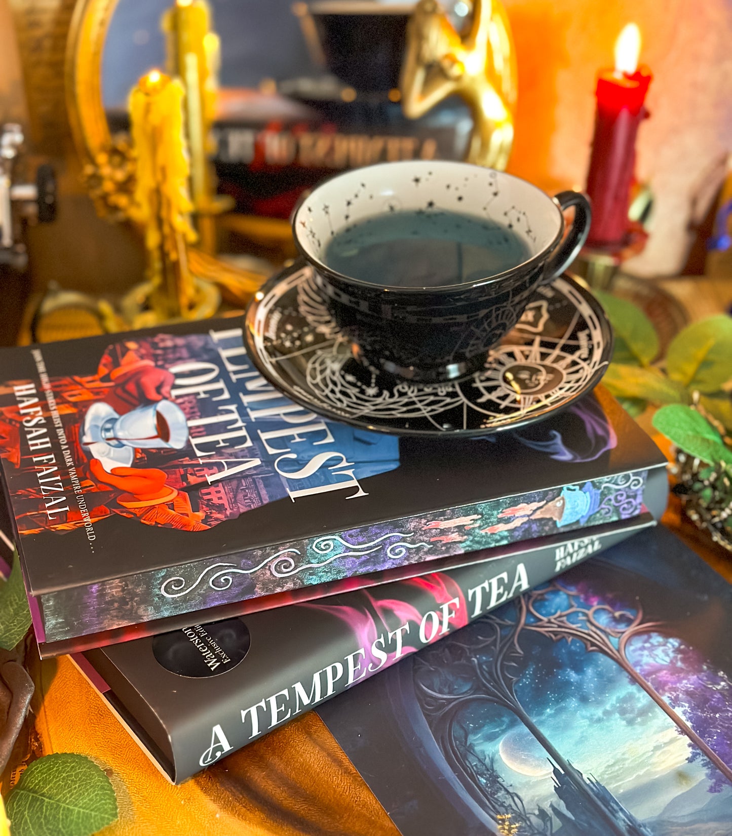 A Tempest of Tea Hand-painted Book Edges