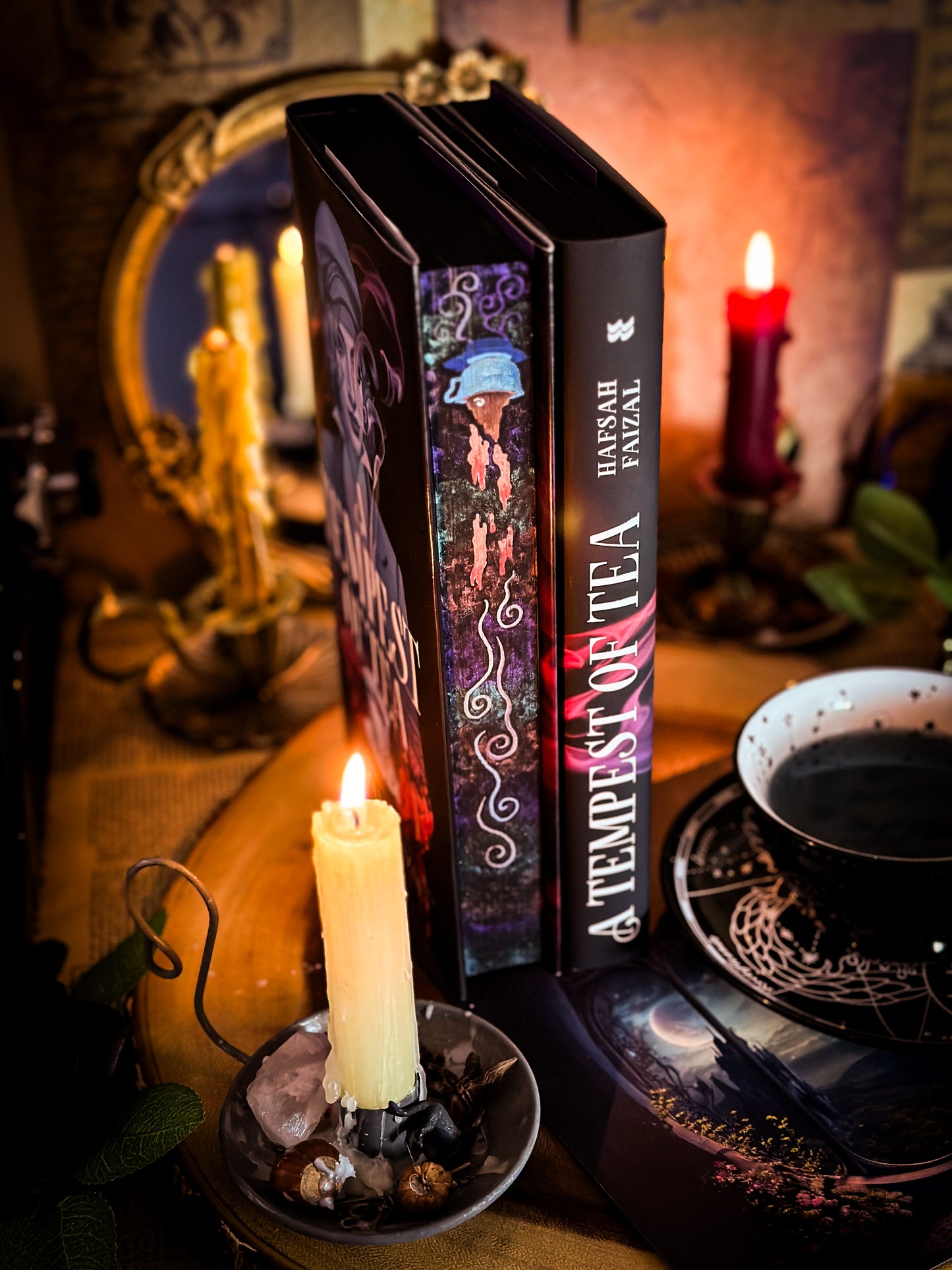 A Tempest of Tea Hand-painted Book Edges