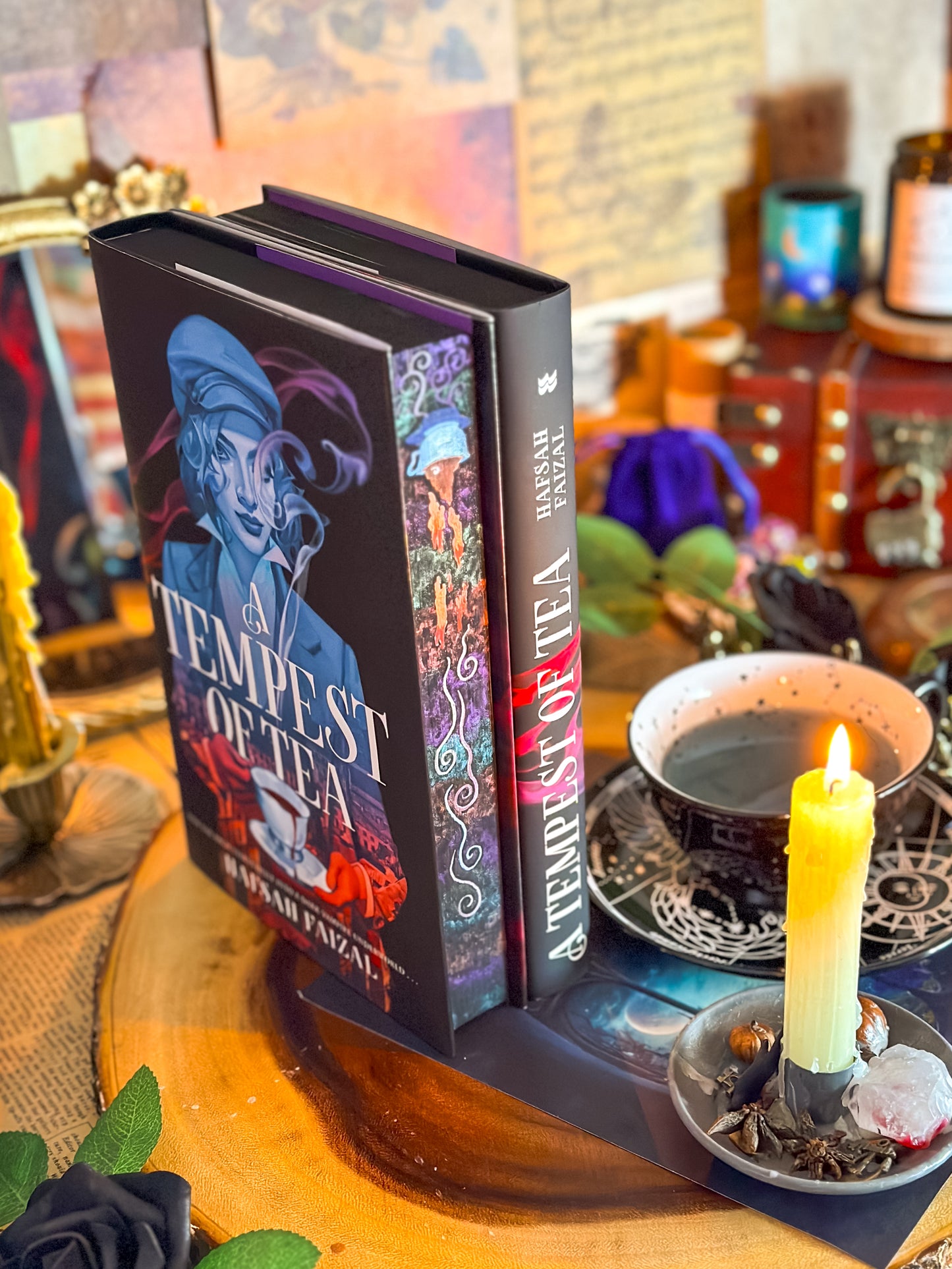 A Tempest of Tea Hand-painted Book Edges