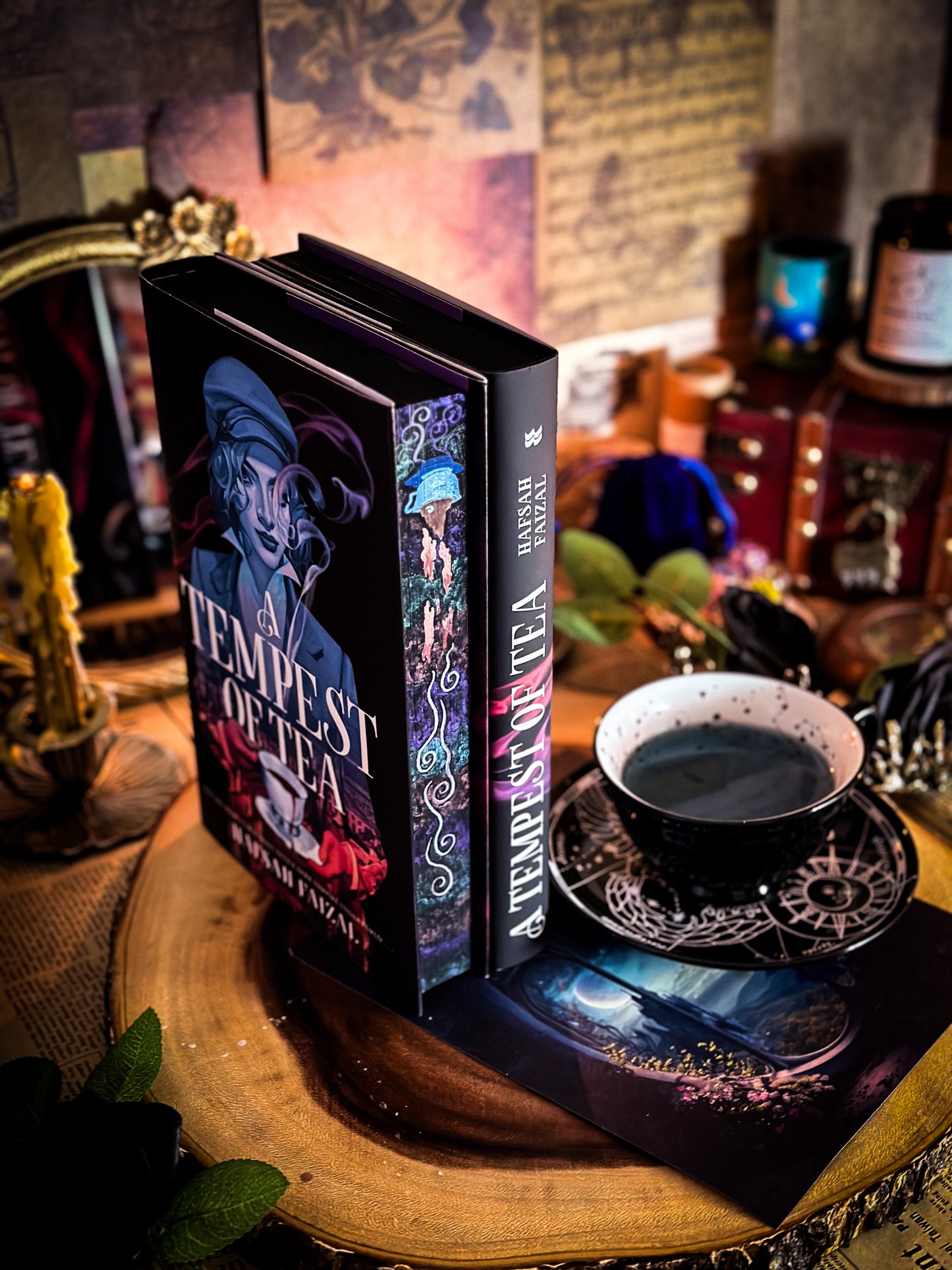 A Tempest of Tea Hand-painted Book Edges