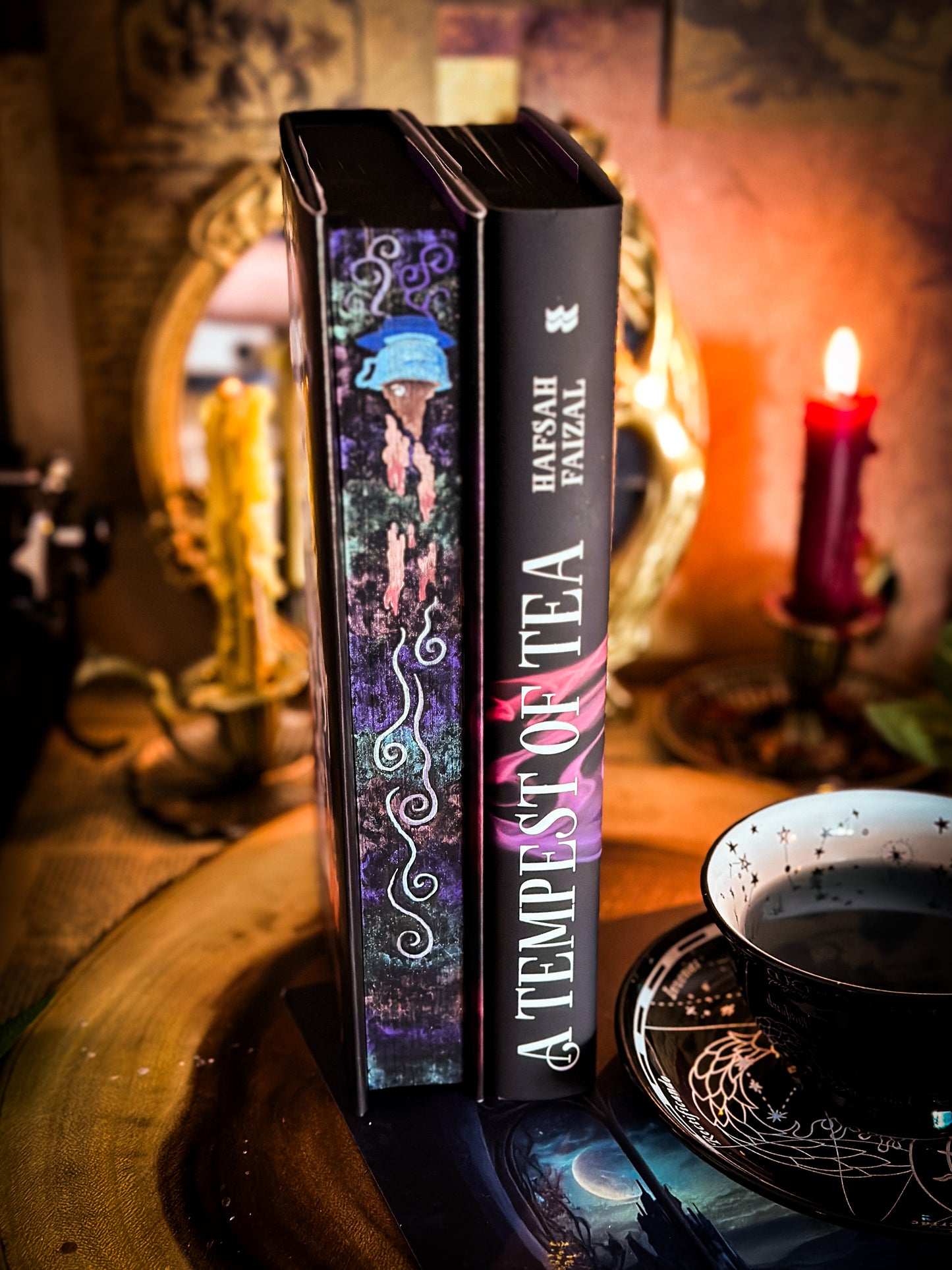 A Tempest of Tea Hand-painted Book Edges