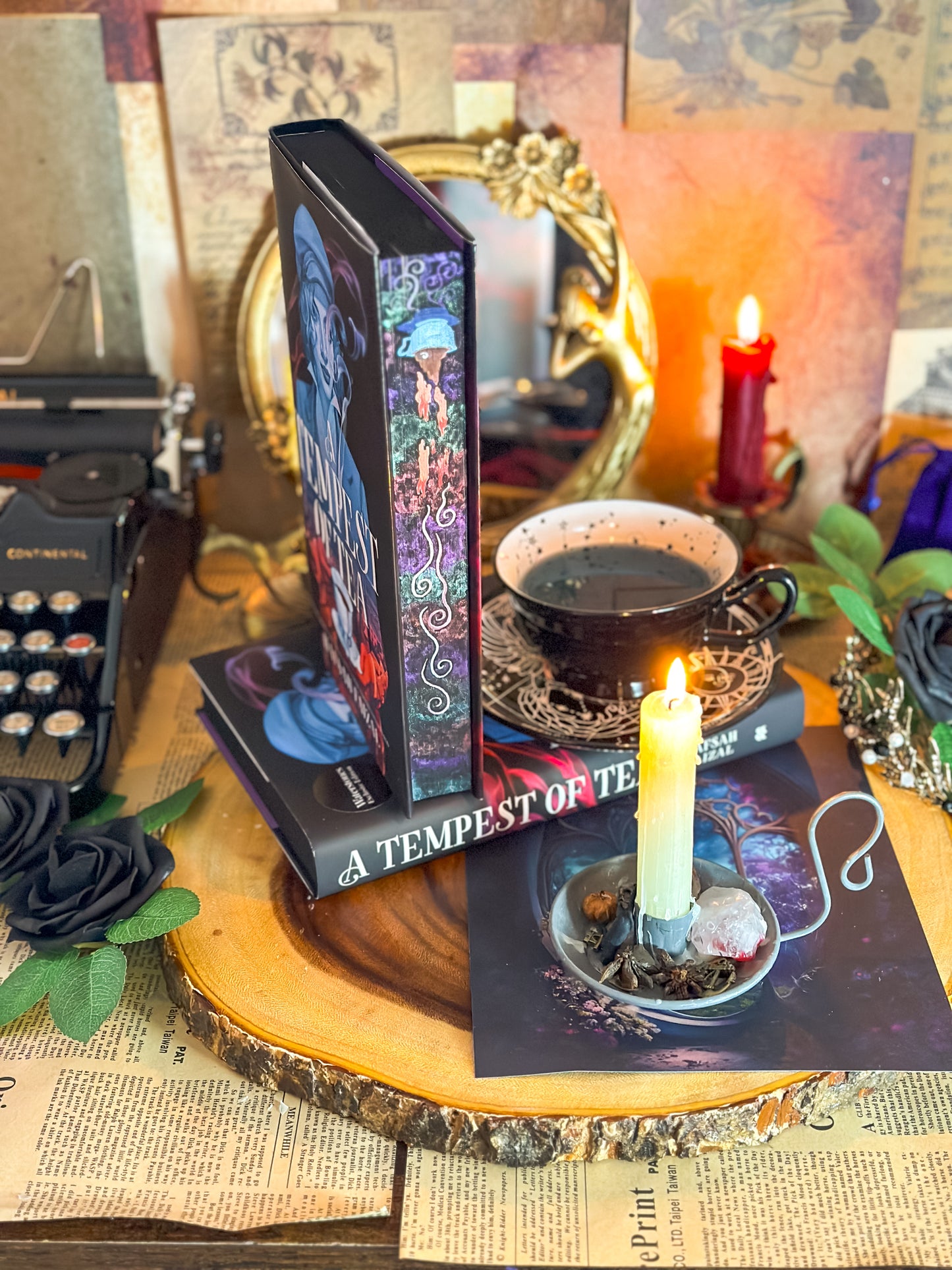 A Tempest of Tea Hand-painted Book Edges