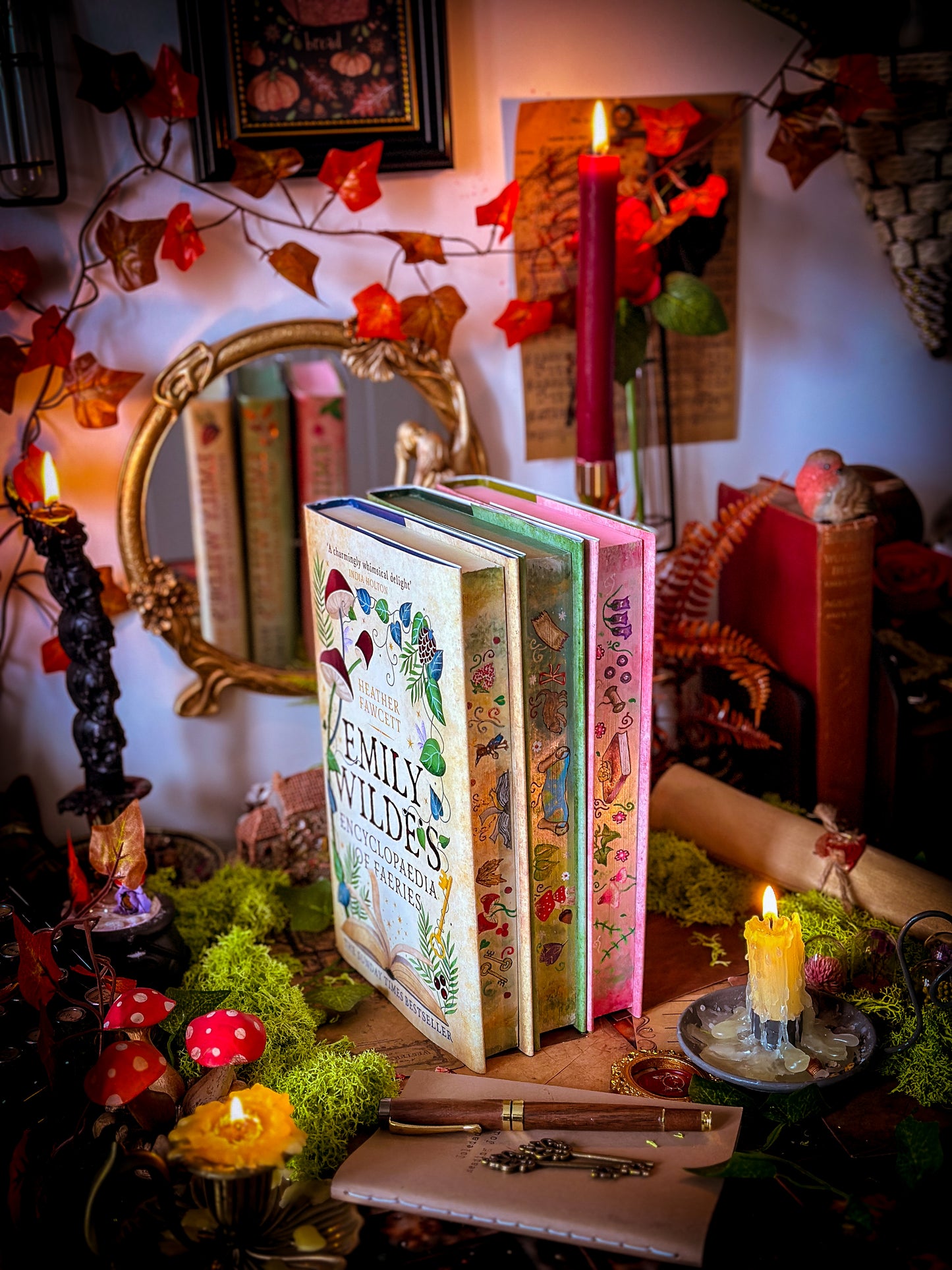 Emily Wilde's Encyclopaedia of Faeries & Emily Wilde's Map of the Otherlands HANDPAINTED BOOK EDGE