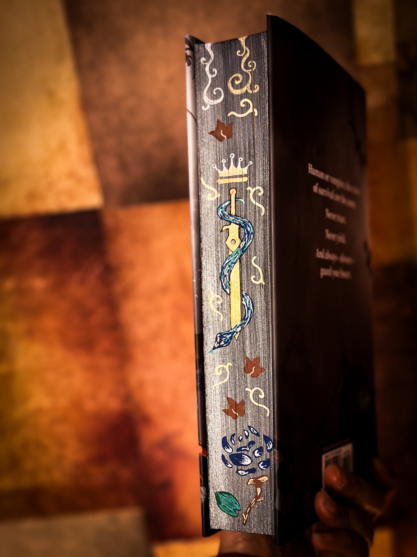 The Serpent and the Wings of Night HANDPAINTED BOOK EDGES -