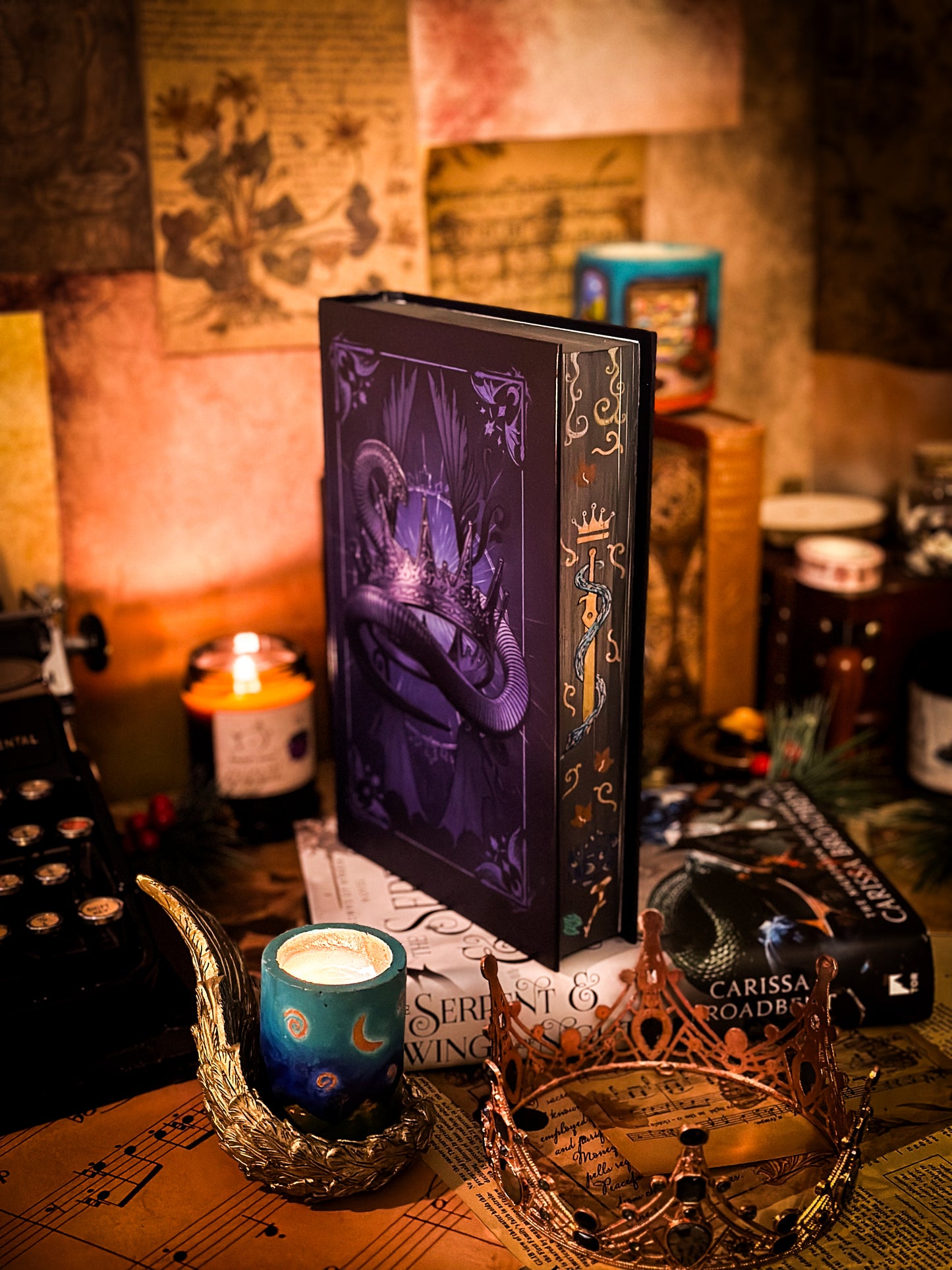 The Serpent and the Wings of Night HANDPAINTED BOOK EDGES -