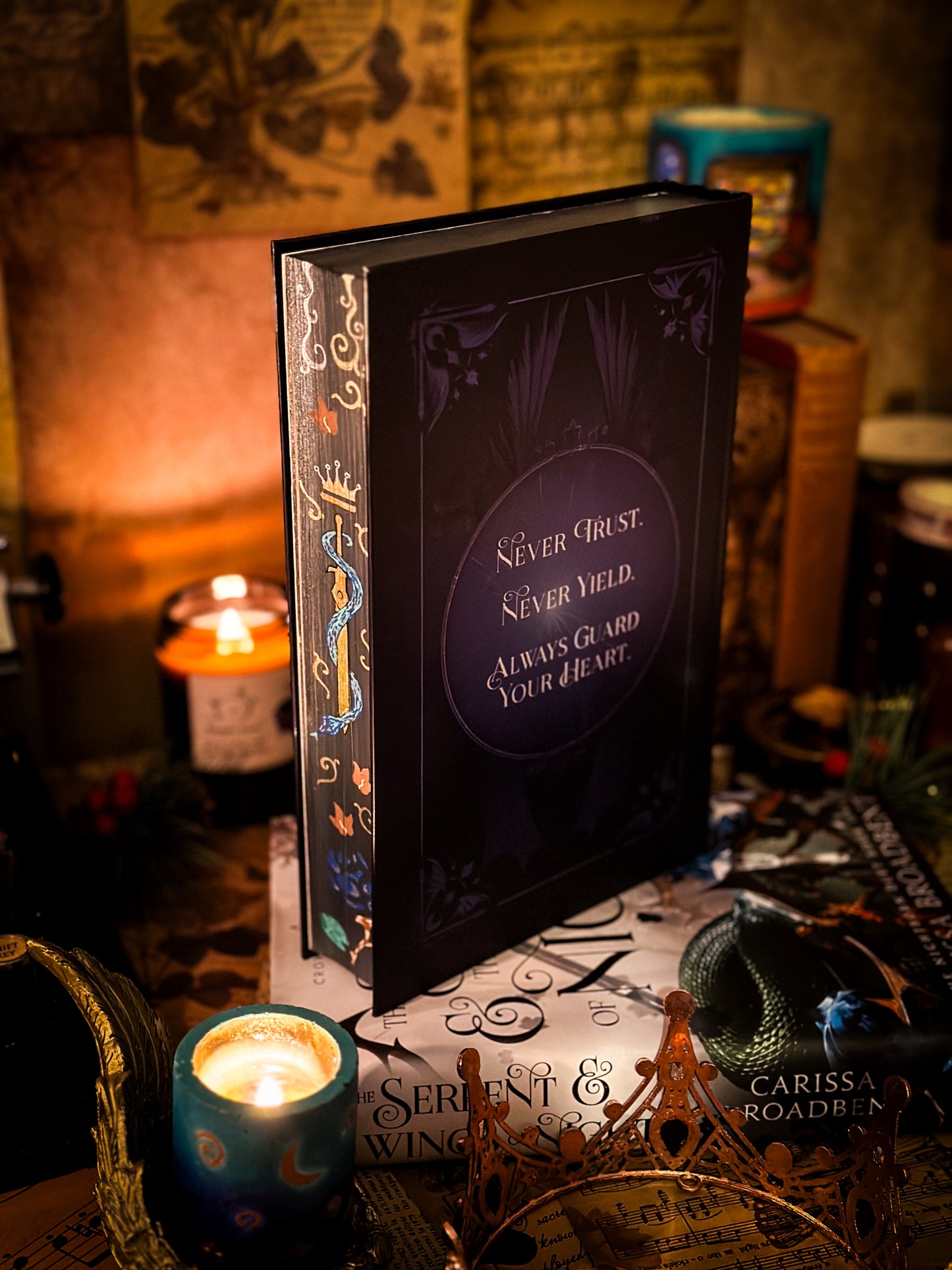 The Serpent and the Wings of Night HANDPAINTED BOOK EDGES -