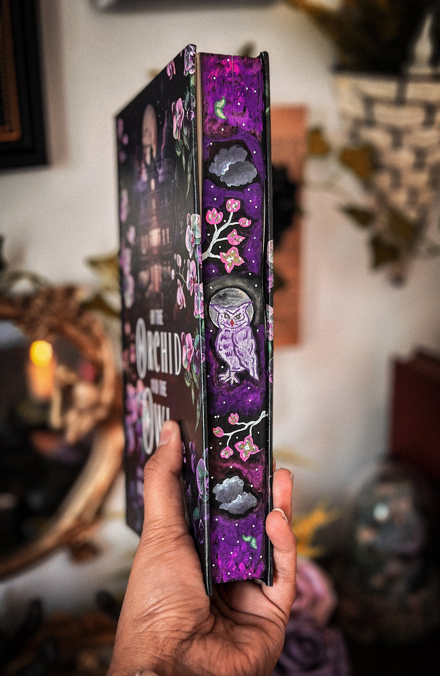 By the Orchid and the Owl HAND PAINTED BOOK Edges - Mariah Montoya - Special Edition Book