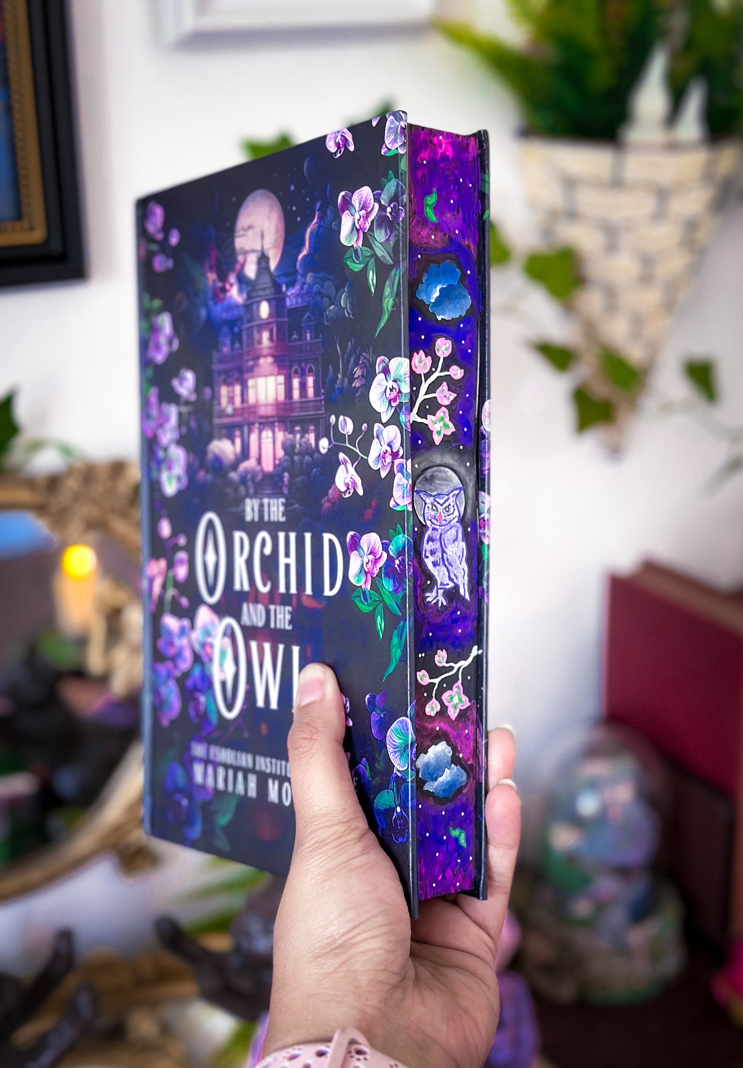 By the Orchid and the Owl HAND PAINTED BOOK Edges - Mariah Montoya - Special Edition Book