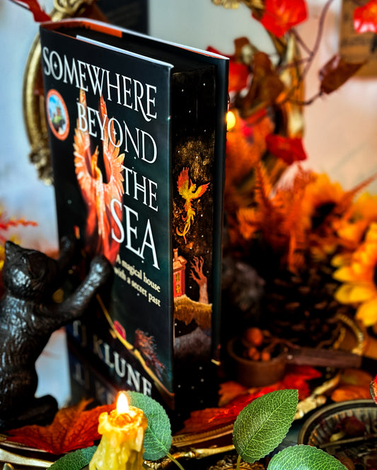 Somewhere Beyond the Sea HAND-PAINTED Book Edges - TJ Klune Books - Fore-edge Painting Special Edition