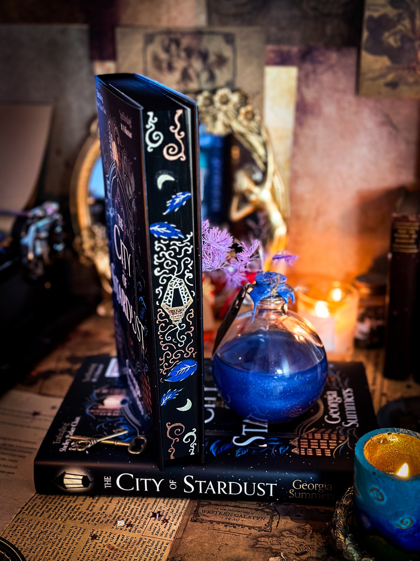 SIGNED: The City of Stardust HANDPAINTED Book EDGES