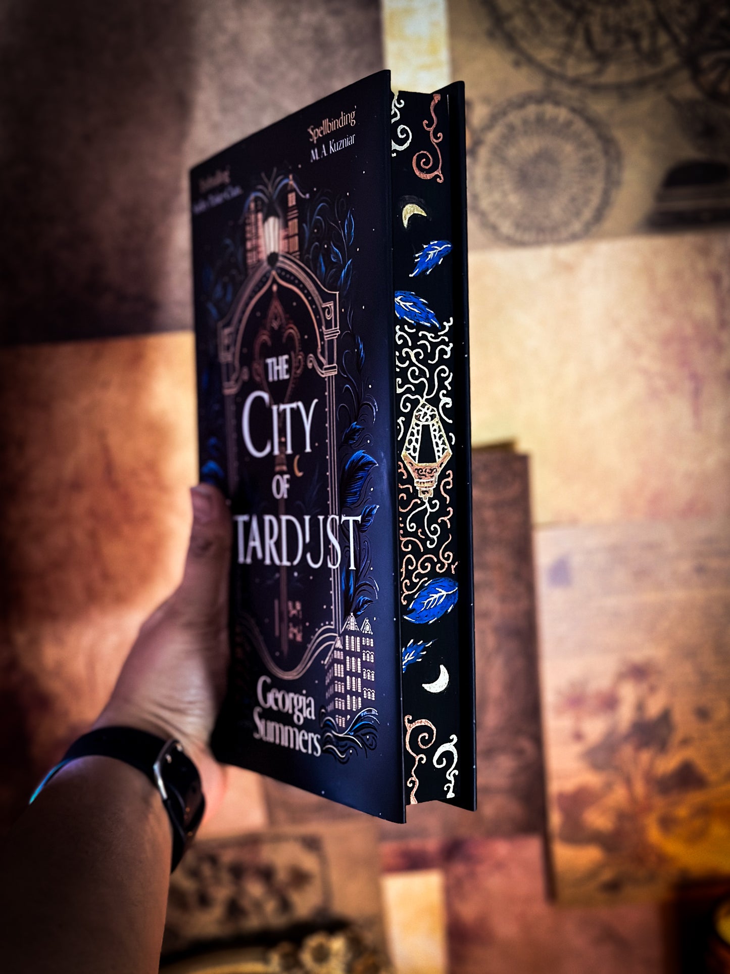 SIGNED: The City of Stardust HANDPAINTED Book EDGES