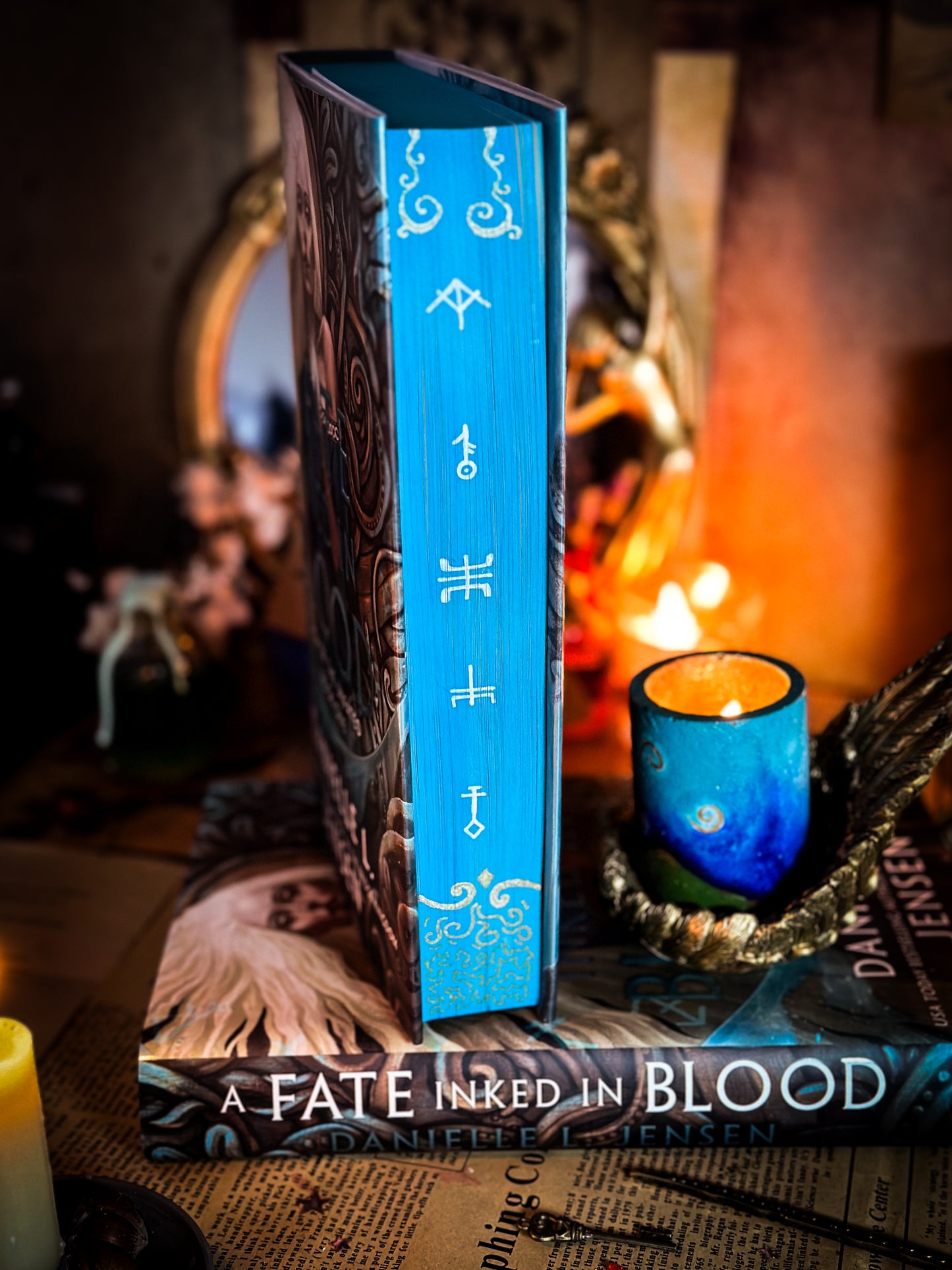 A Fate Inked in Blood Hand-Painted Book Edges