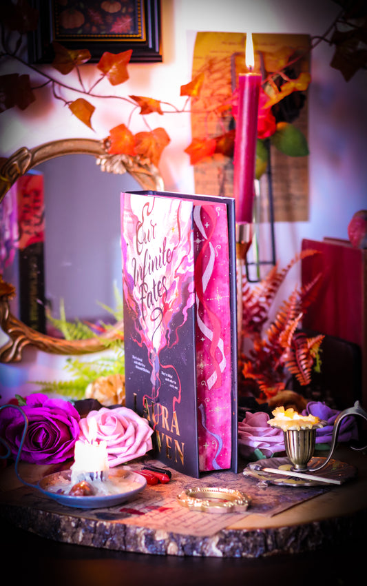 OUR INFINITE FATES hand-painted book edges - Laura Steven - Special Edition Book (Foreedege Painting)