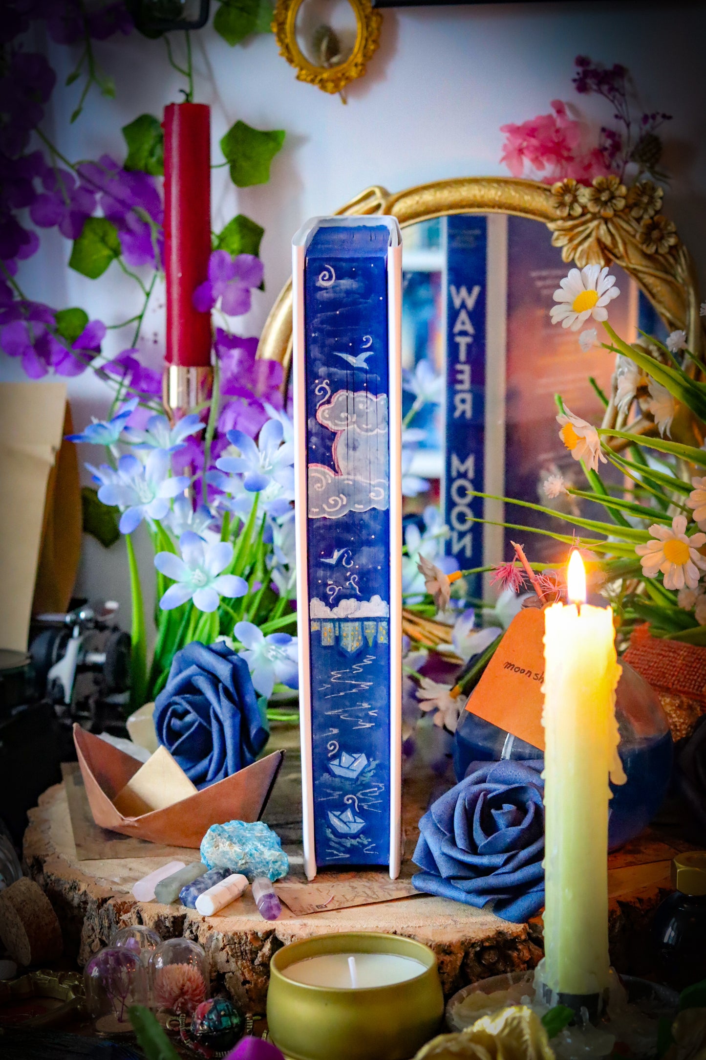 Water Moon HAND-PAINTED BOOK Edges (with vinyl foil) - Samantha Sotto Yambao - Special Edition Book