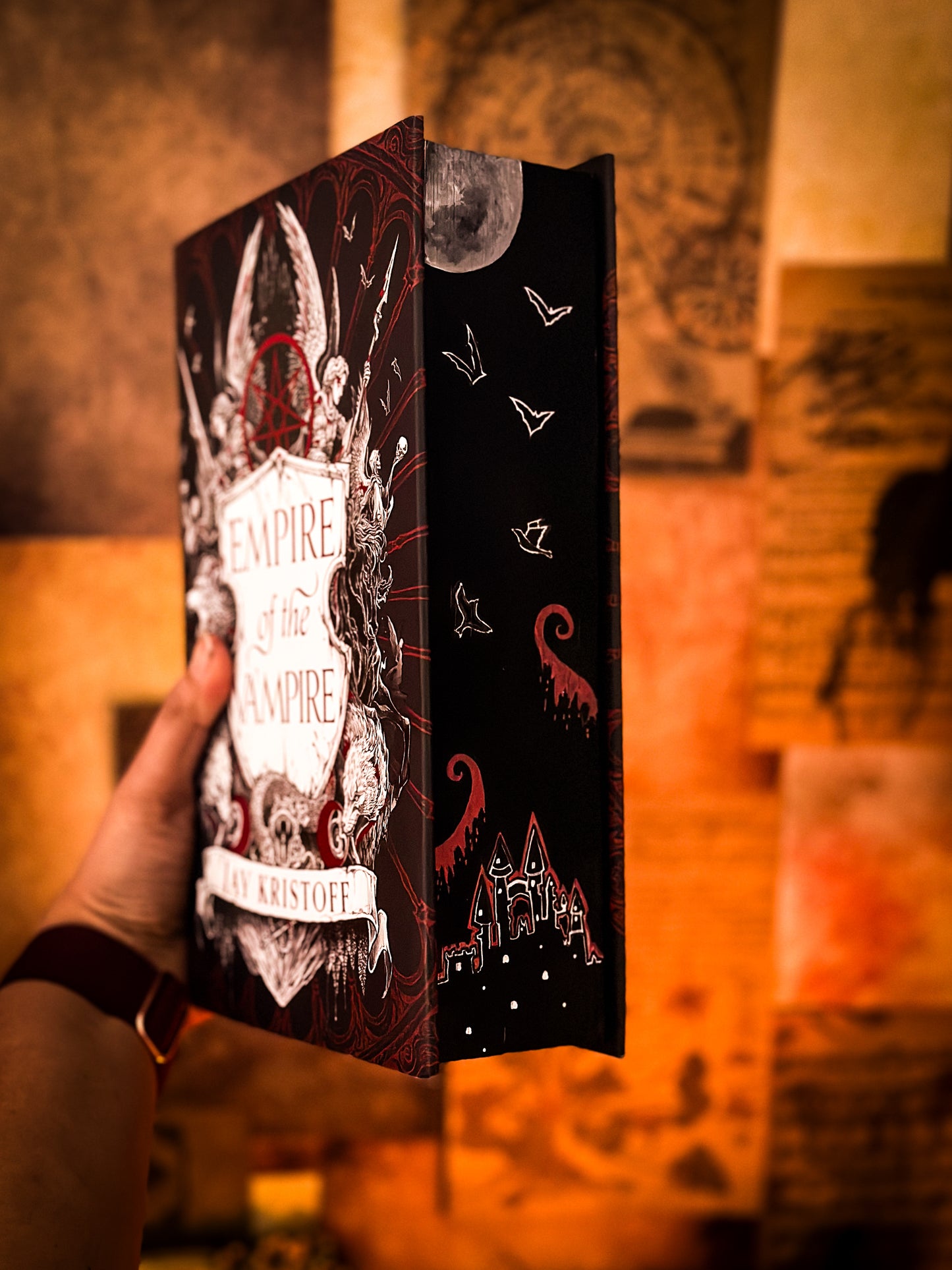 Empire of the Vampire & Empire of the Damned HAND-PAINTED BOOK EDGES