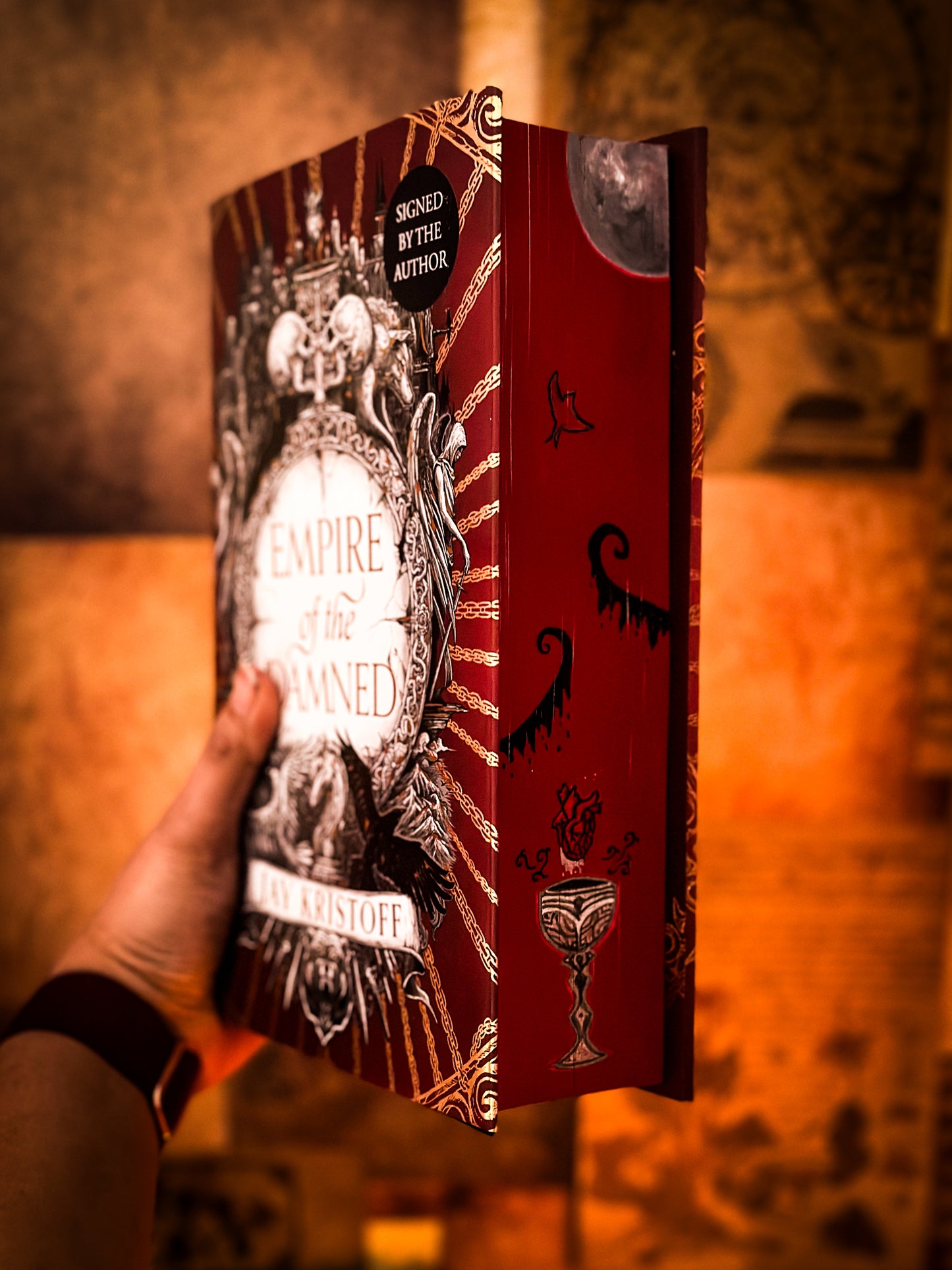 Empire of the Vampire & Empire of the Damned HAND-PAINTED BOOK EDGES