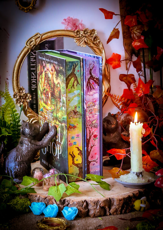 The Enchanted Greenhouse hand-painted book edges - books by Sarah Beth Durst - SPECIAL EDITION BOOK