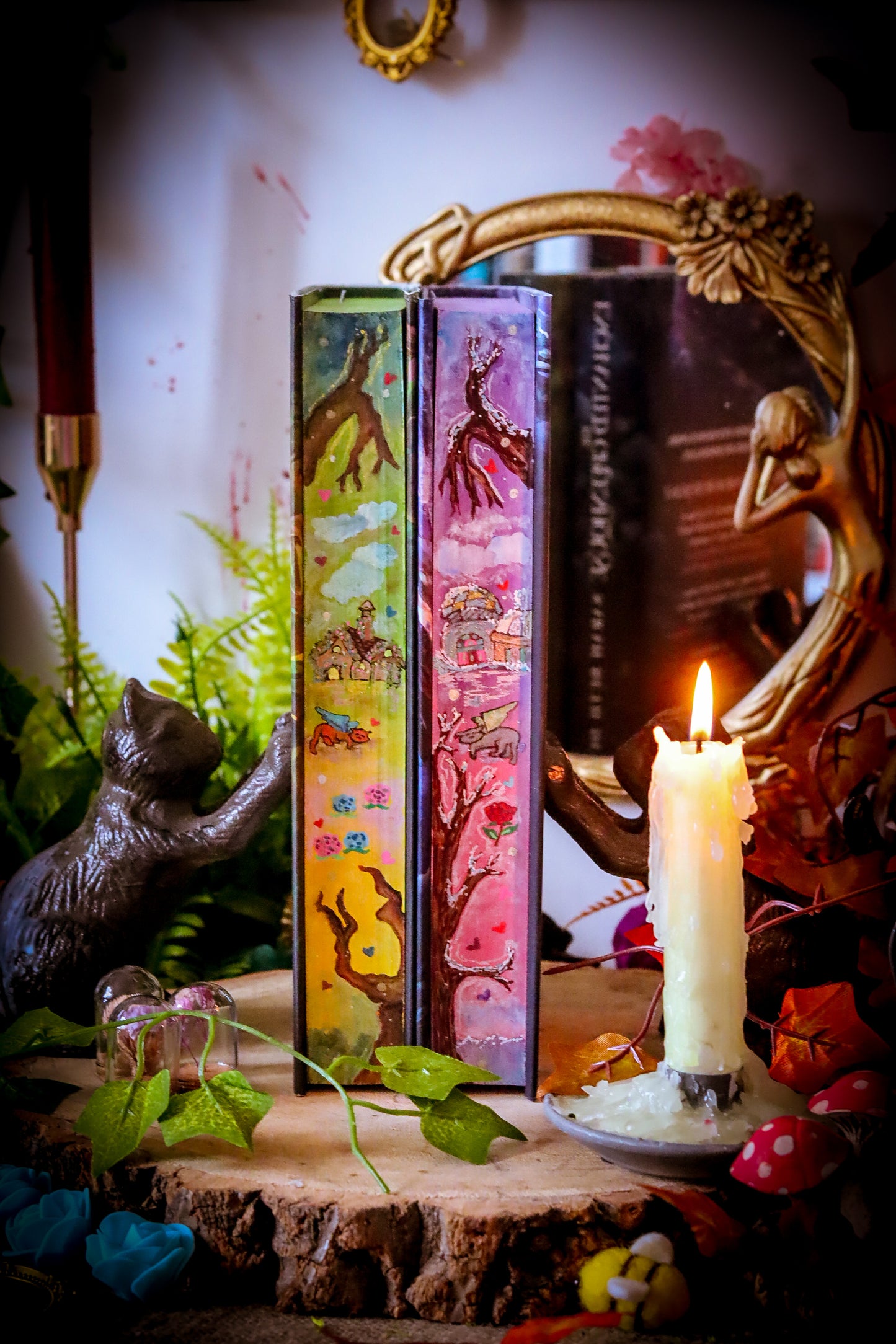 The Enchanted Greenhouse hand-painted book edges - books by Sarah Beth Durst - SPECIAL EDITION BOOK