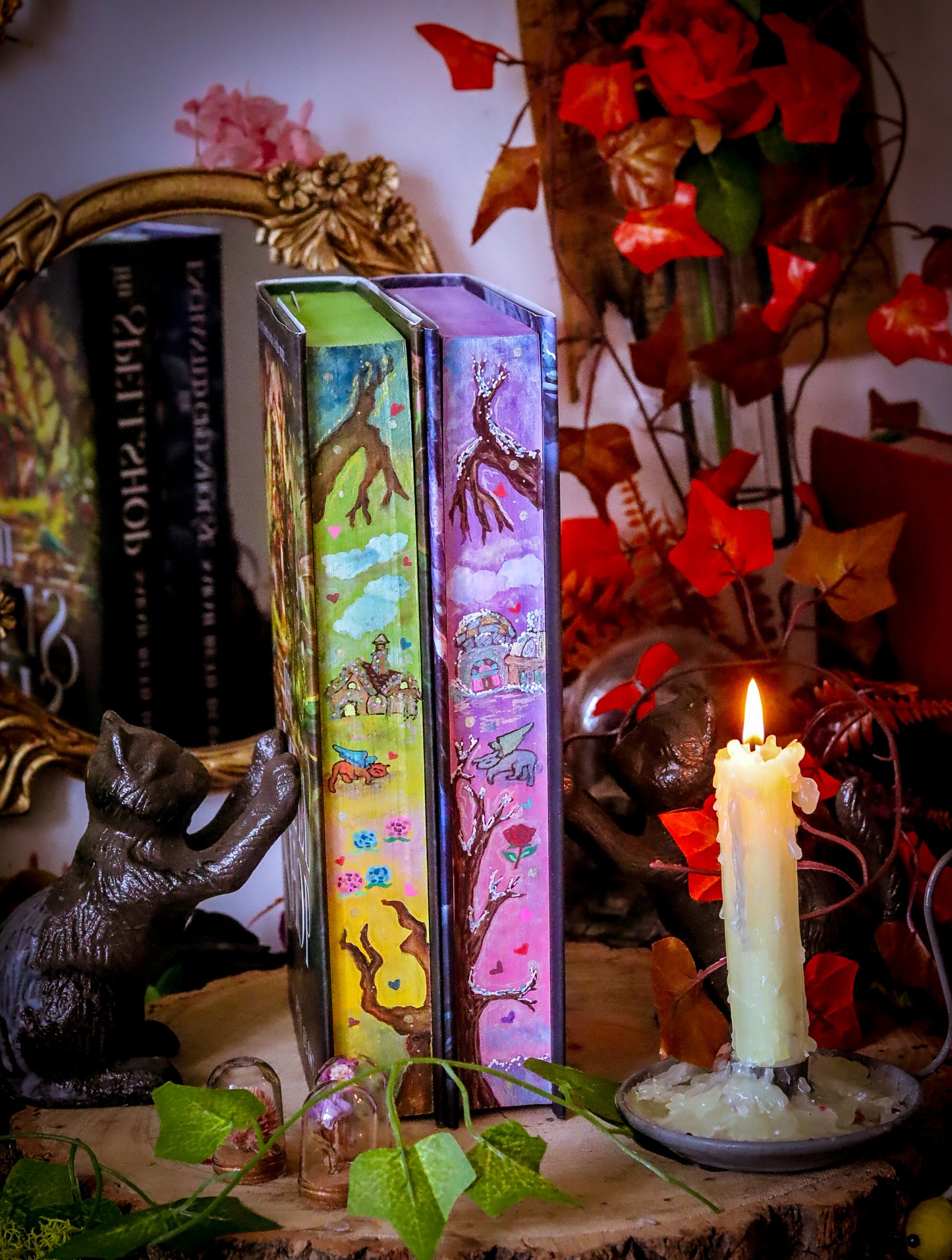 The Enchanted Greenhouse hand-painted book edges - books by Sarah Beth Durst - SPECIAL EDITION BOOK