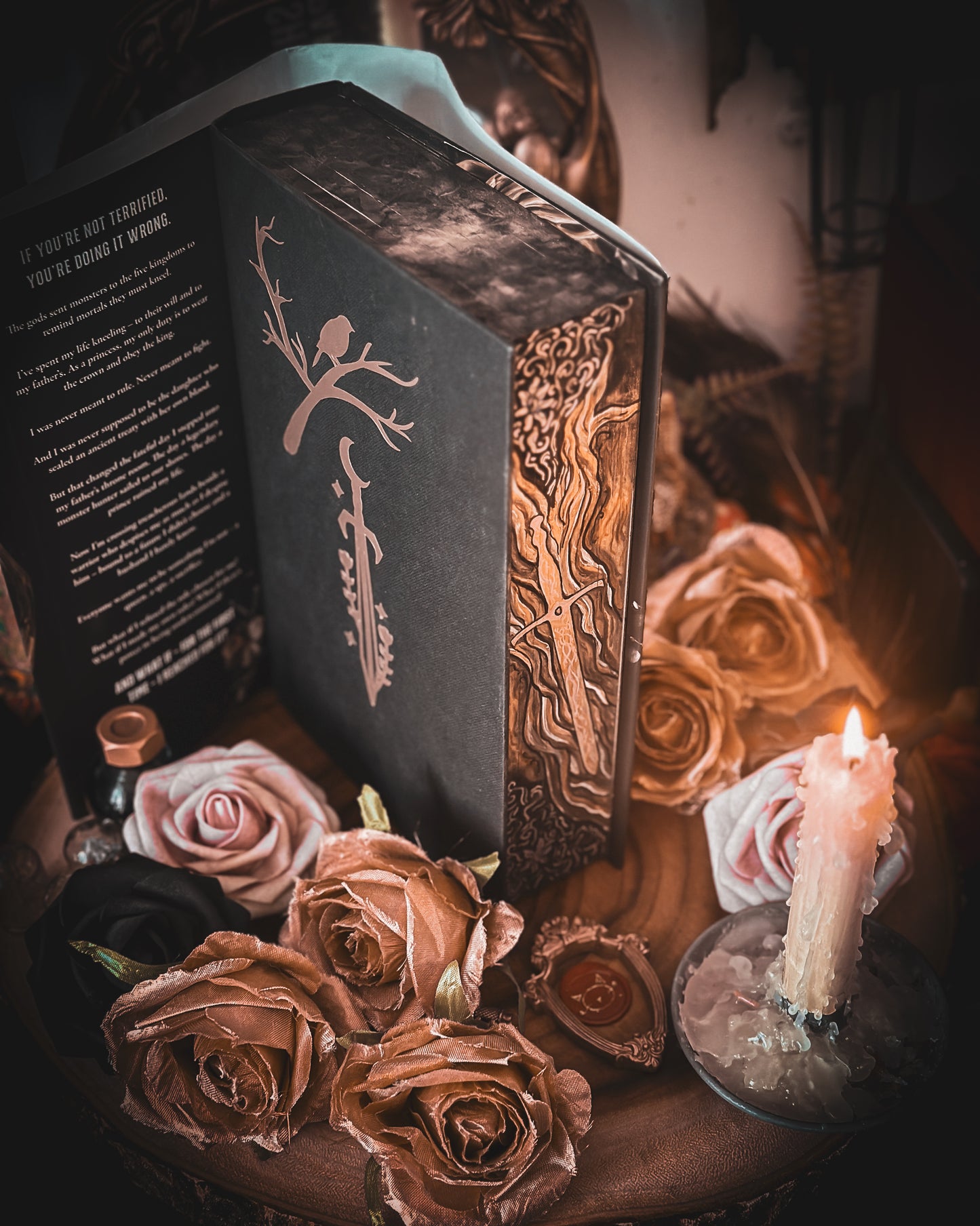 Shield of Sparrows HAND PAINTED Book Edges | Novel by Devney Perry | Romantsy Special Edition Book